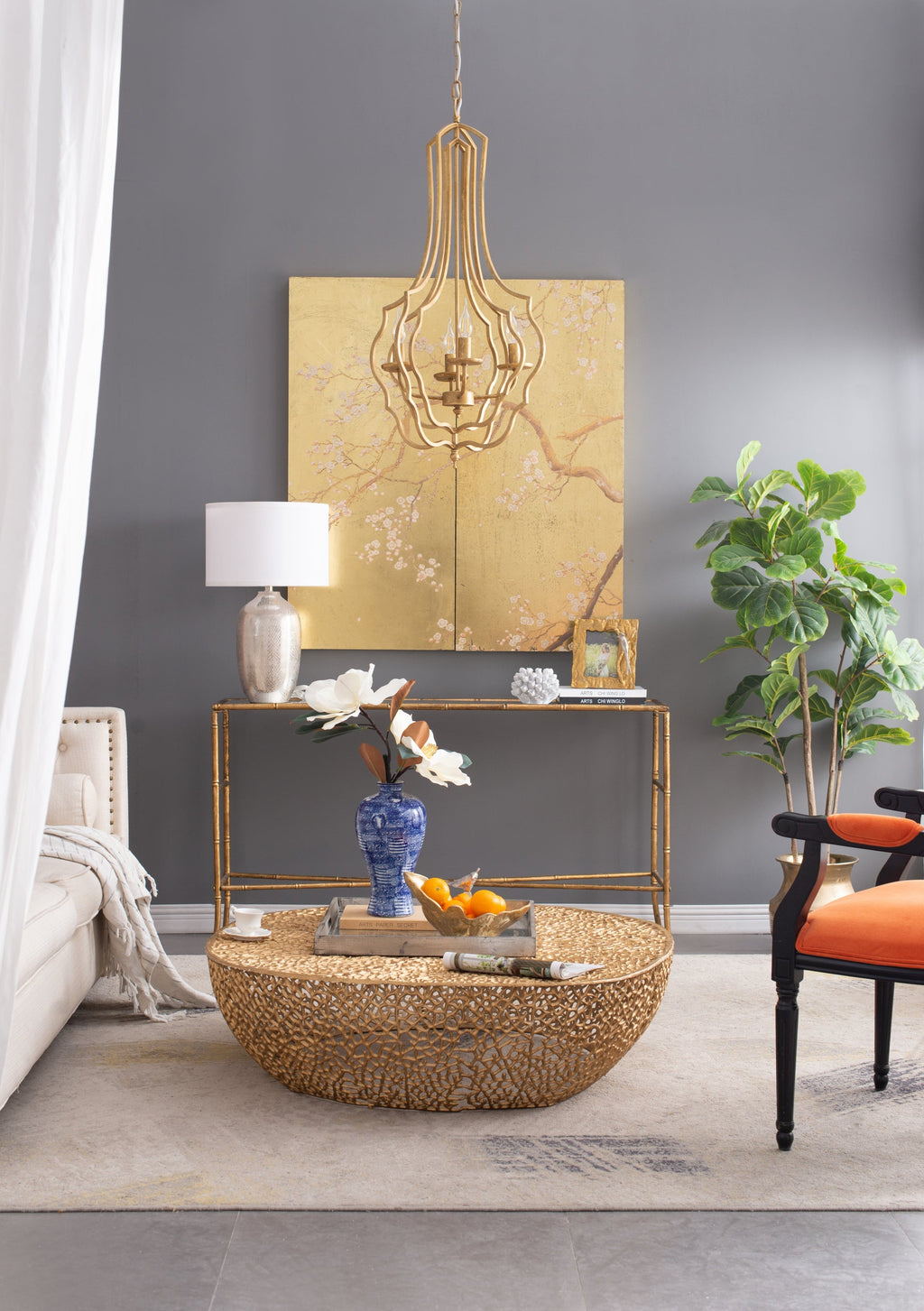 Gilded Nest Chandelier