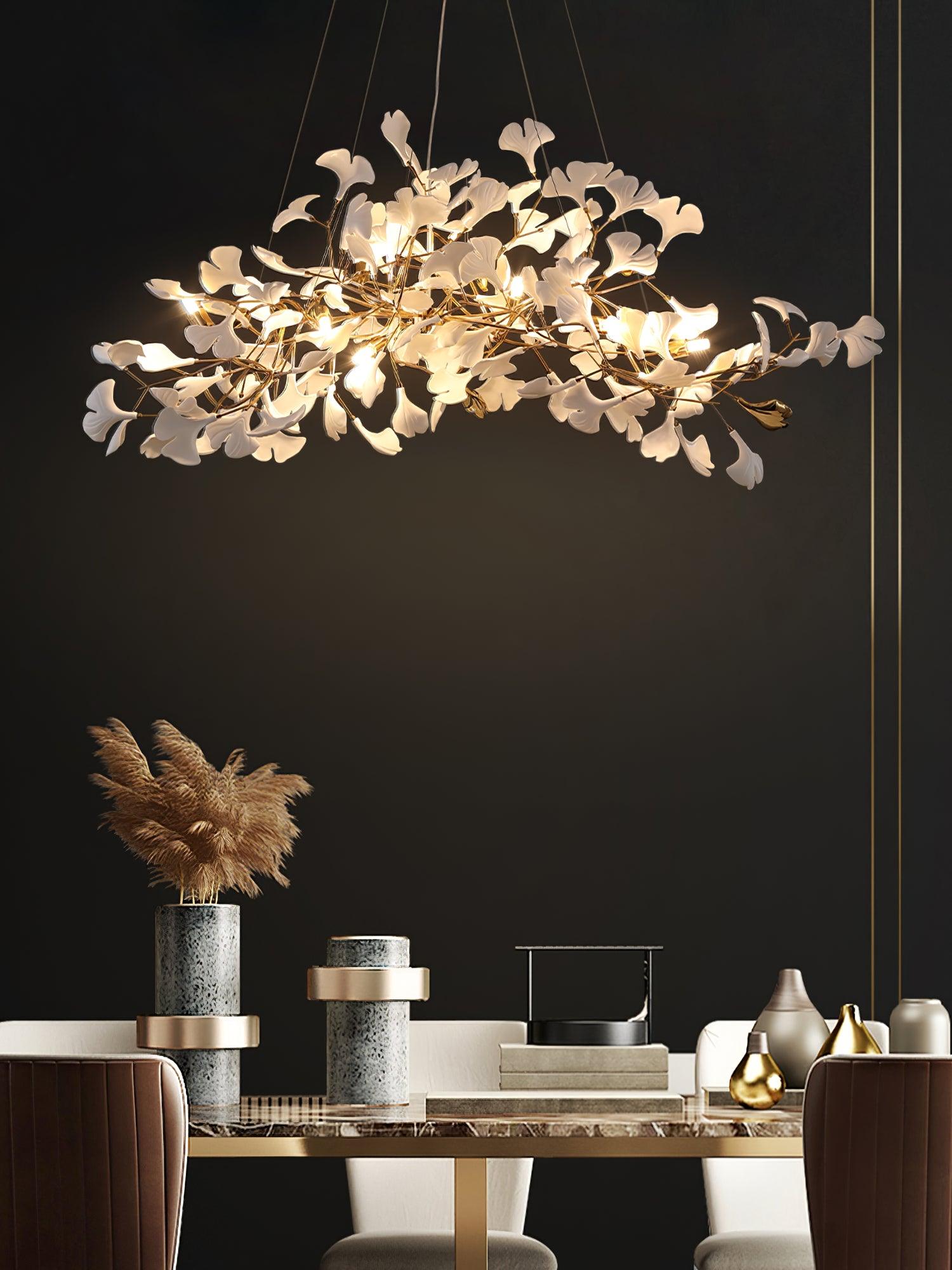 Ginkgo Leaf Chandelier Model A