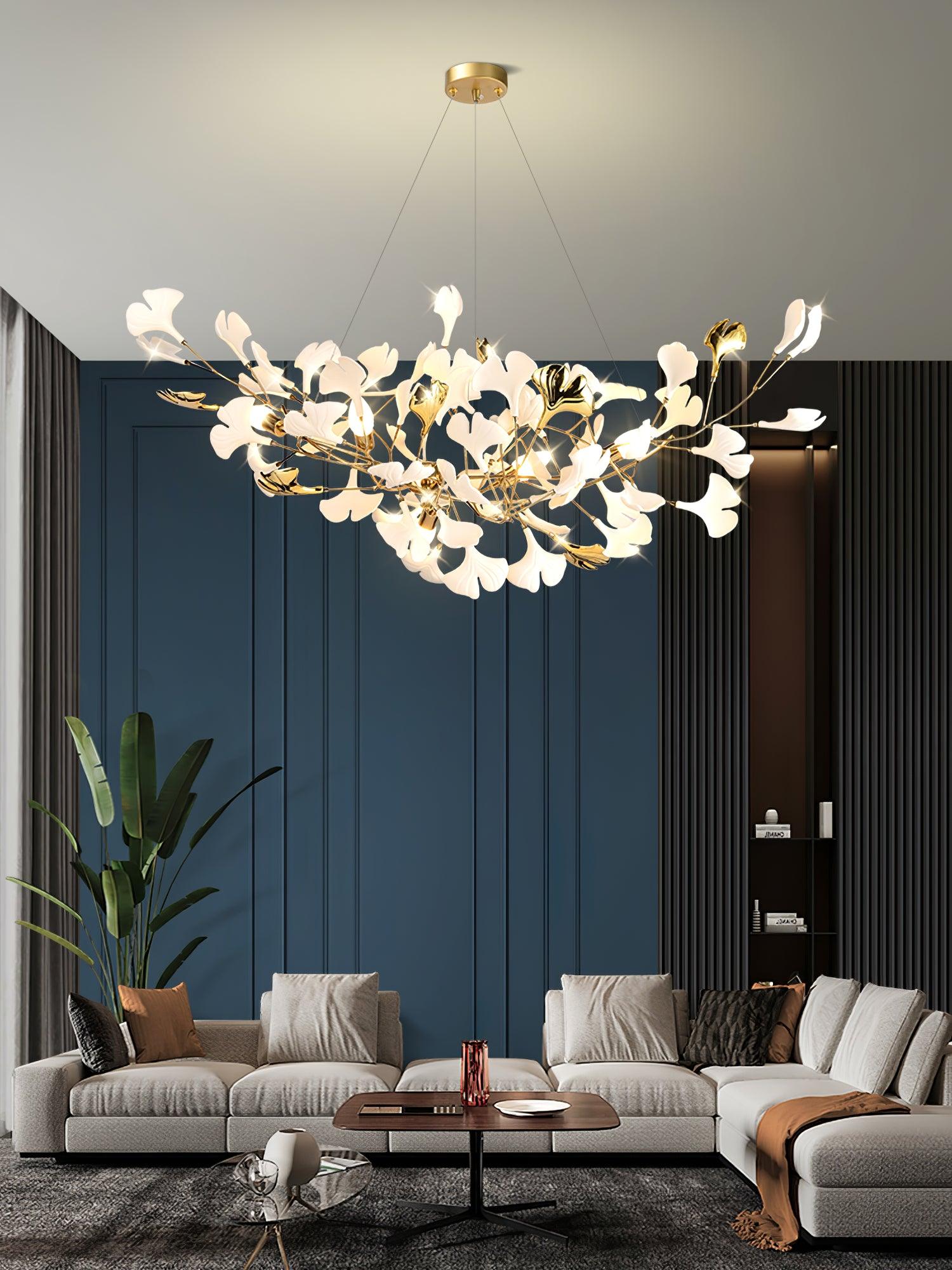 Ginkgo Leaf Chandelier Model B