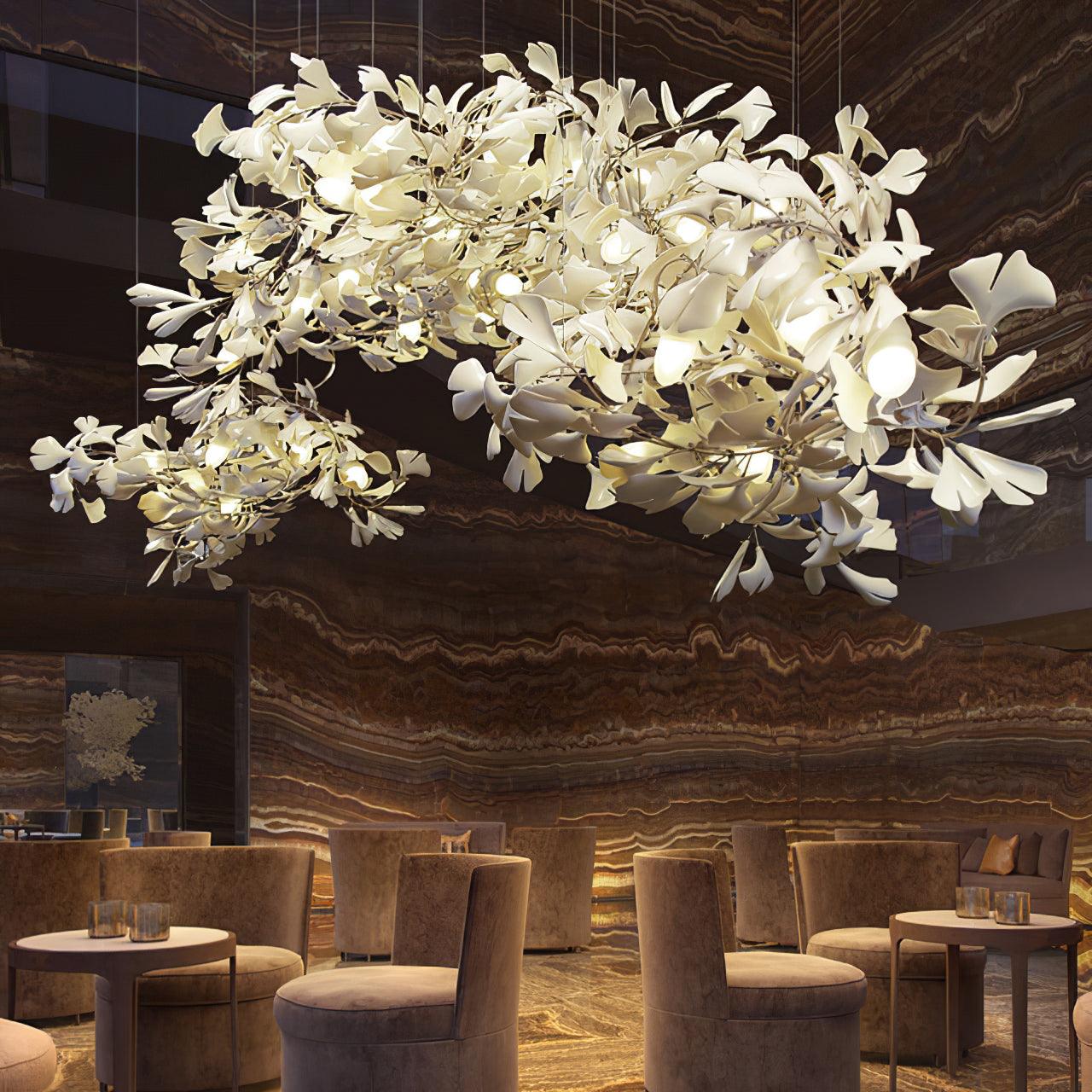 Ginkgo Leaf Chandelier Model B