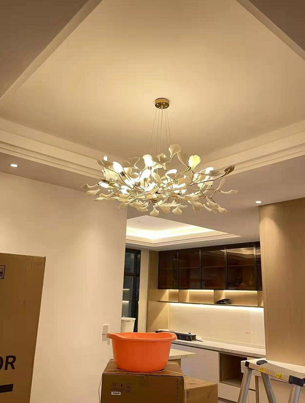 Ginkgo Leaf Chandelier Model B