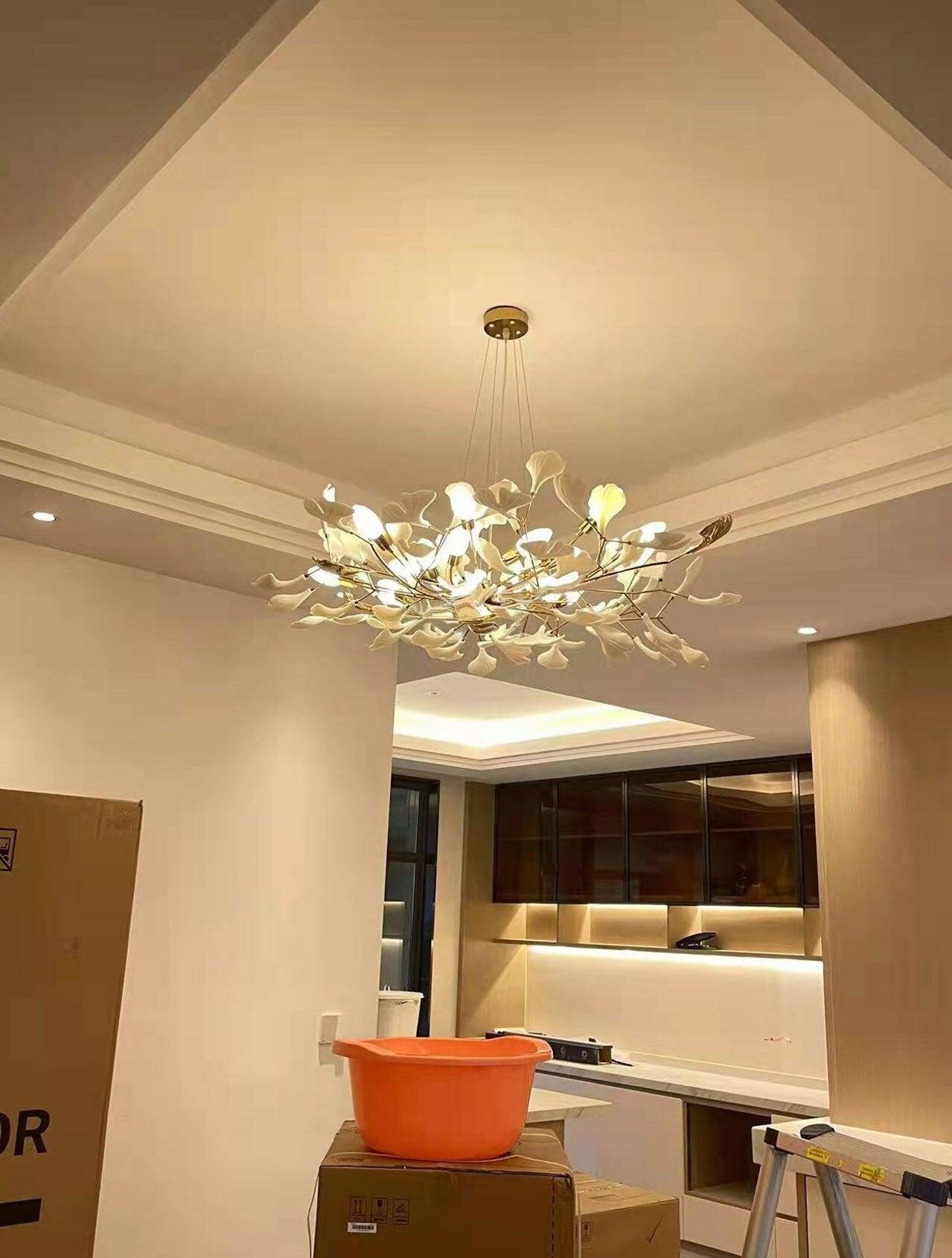 Ginkgo Leaf Chandelier Model B