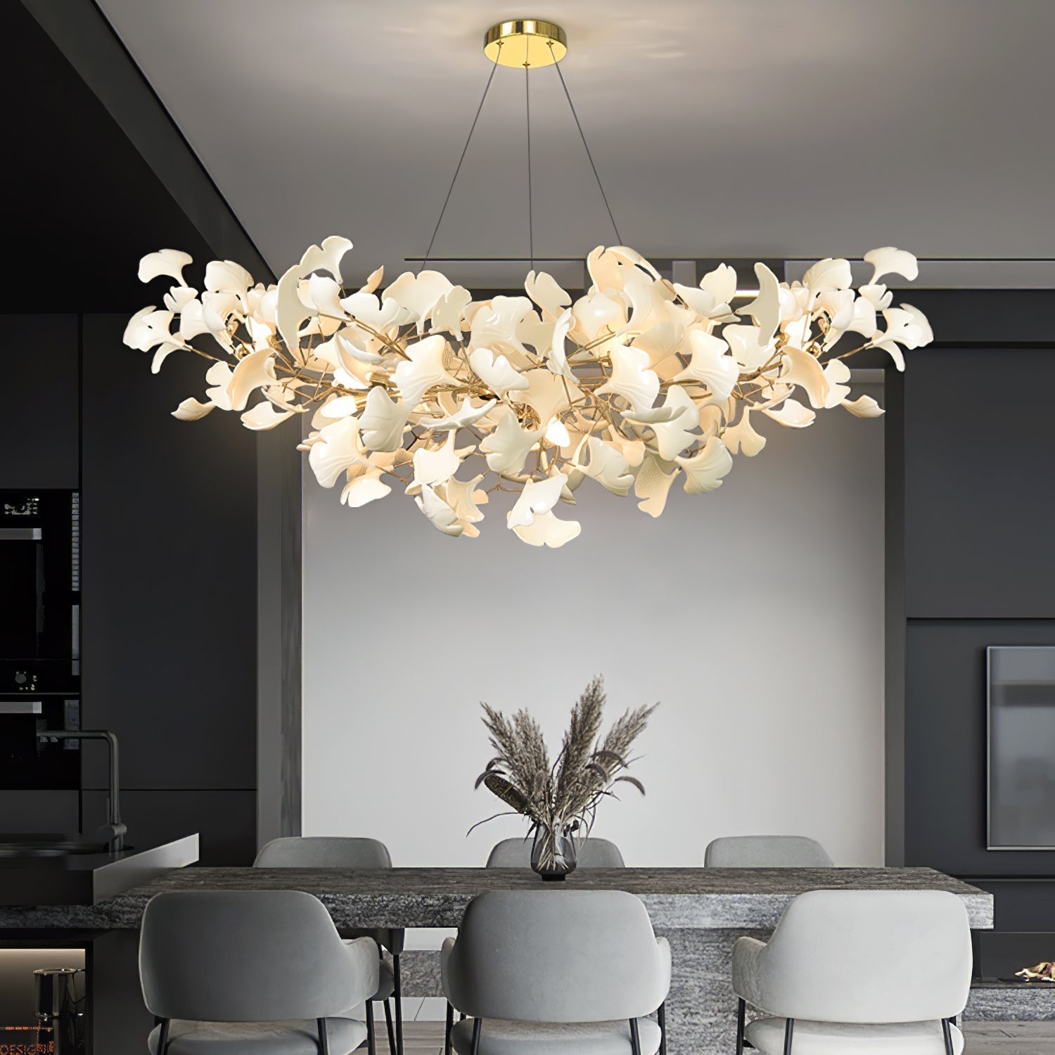 Ginkgo Leaf Chandelier Model B