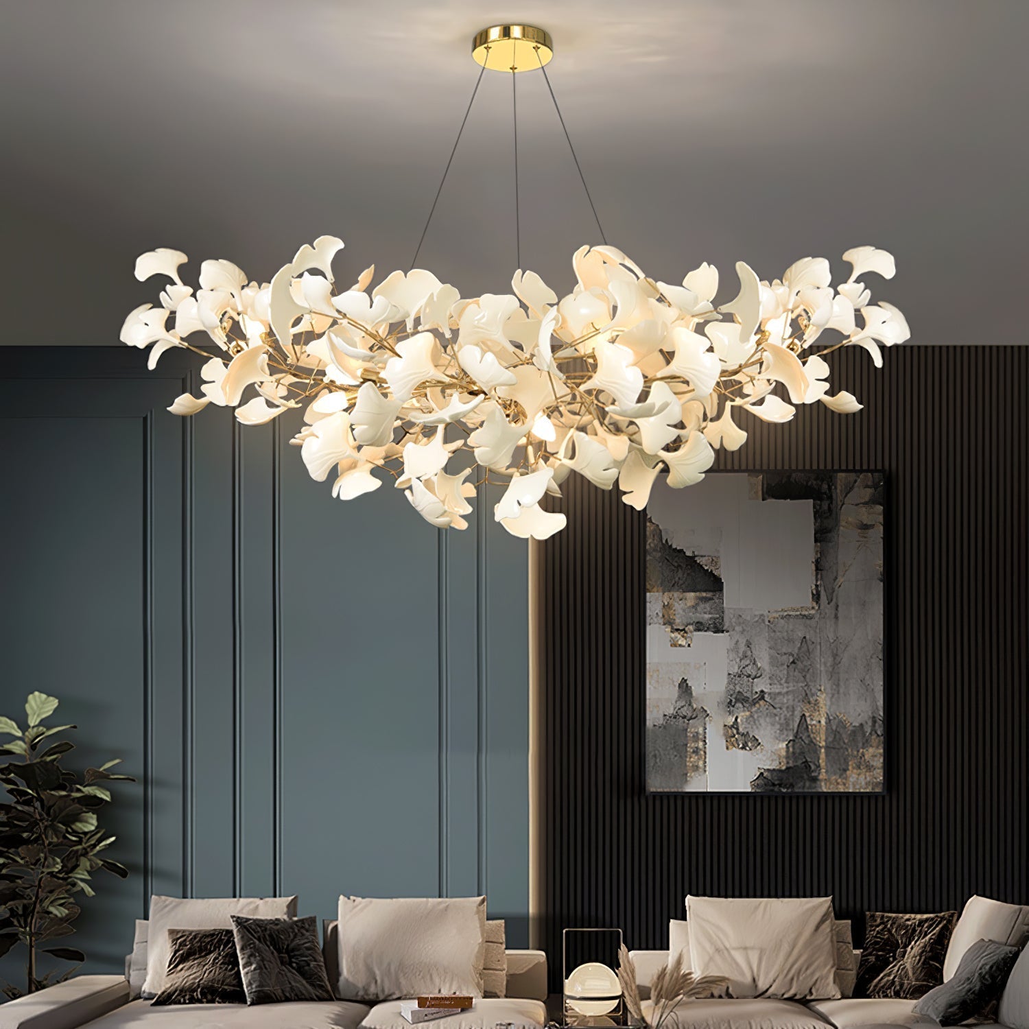 Ginkgo Leaf Chandelier Model B