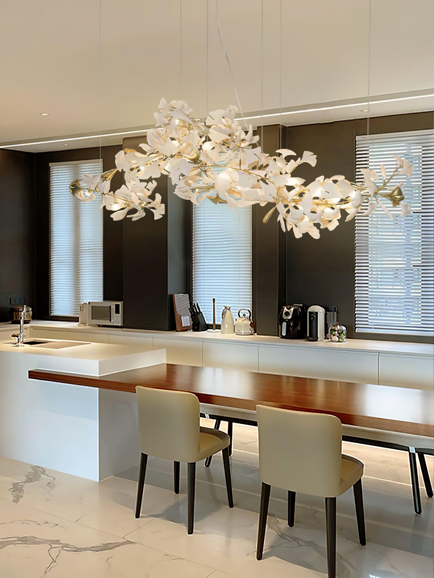 Ginkgo Leaf Chandelier Model B
