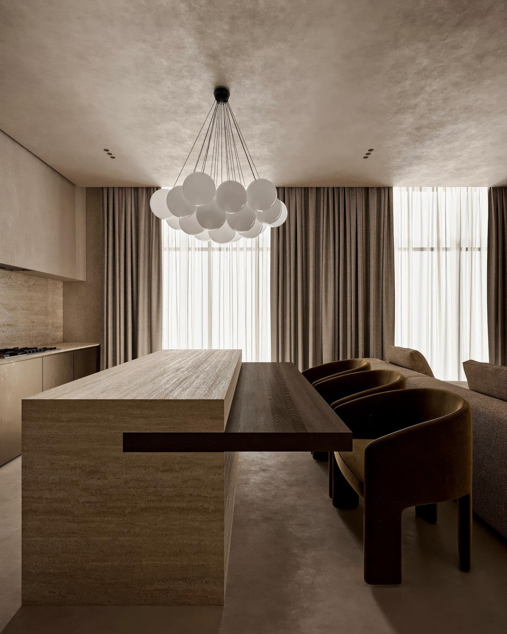 Glass Cluster Chandelier Type A