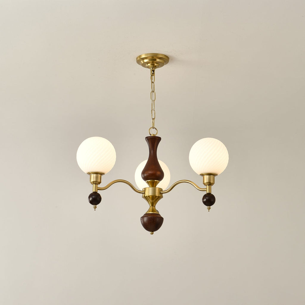 Globe Orb Wood Chandelier - ZozHome