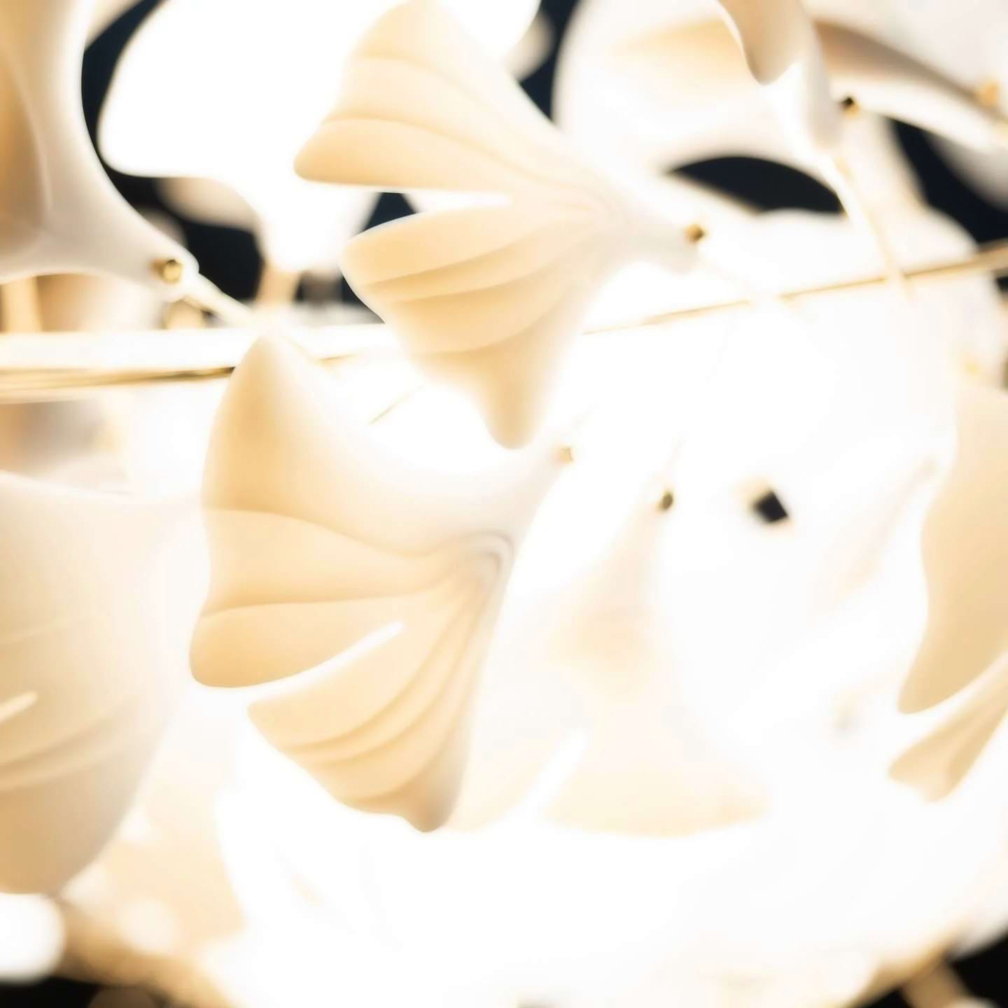 Gold White Leaves Combination Ginkgo Chandeliers