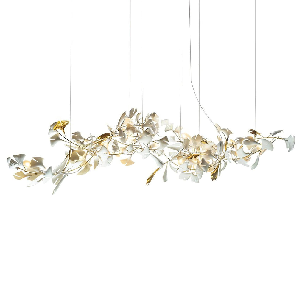 Gold White Leaves Combination Ginkgo Chandeliers