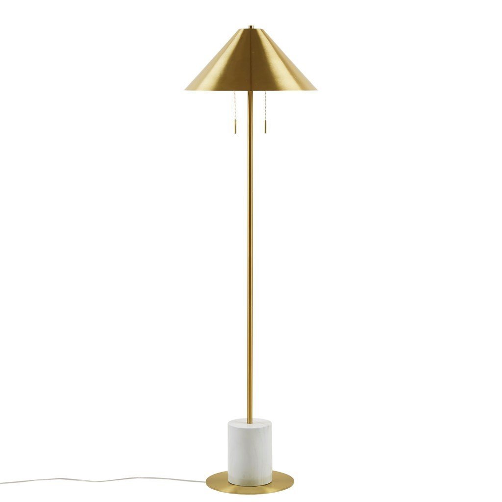 Gold & White Modern Iron Floor Lamp