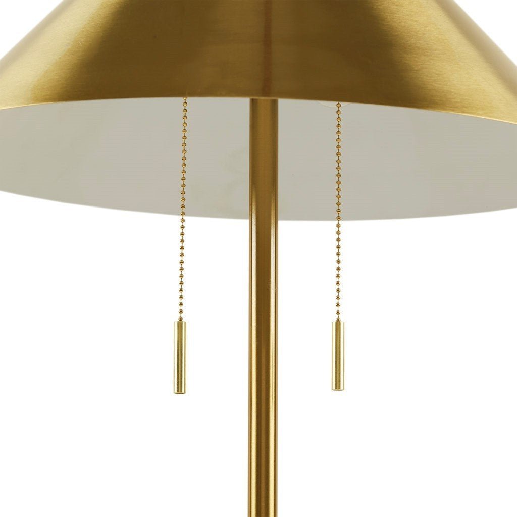 Gold & White Modern Iron Floor Lamp