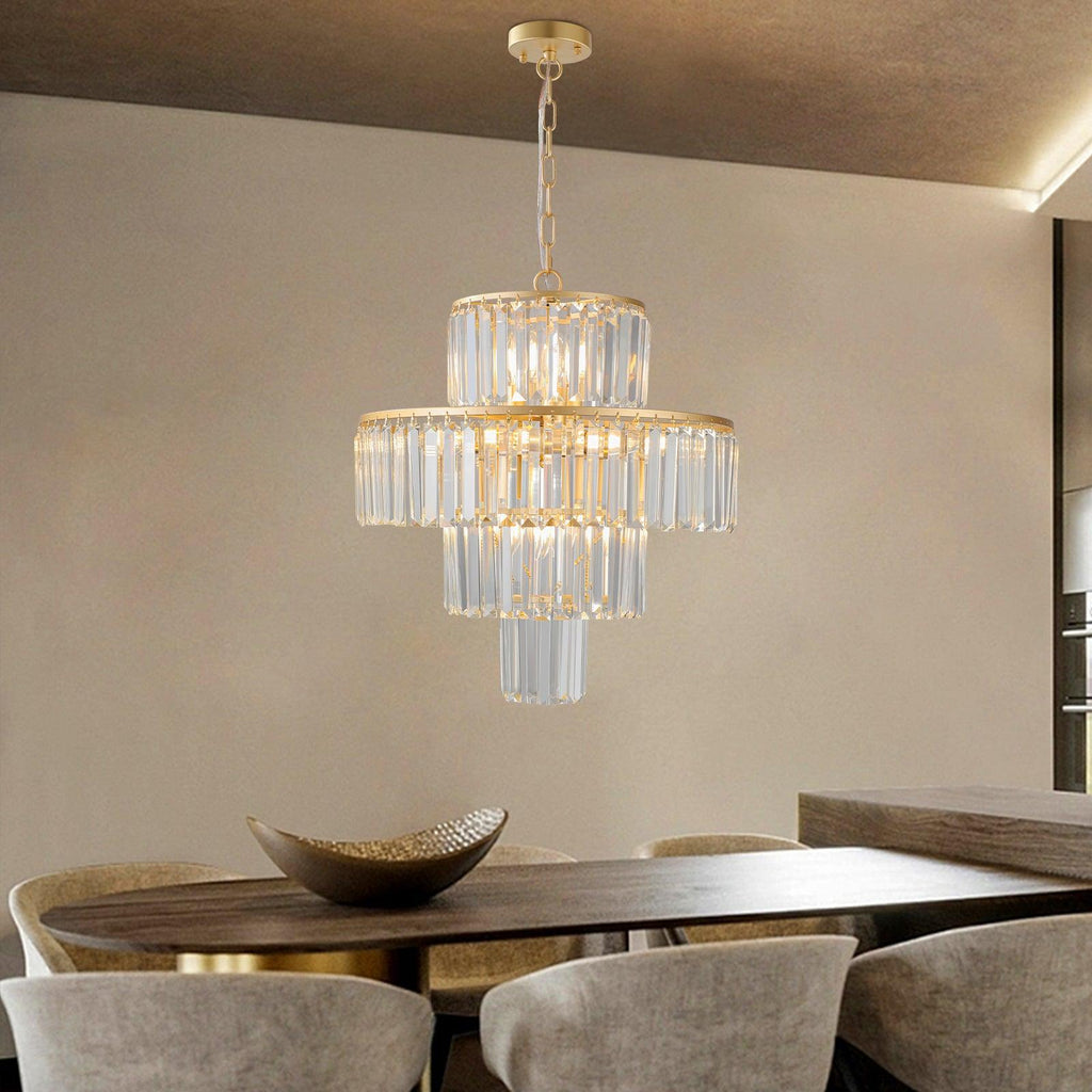 Golden Crystal Chandelier B