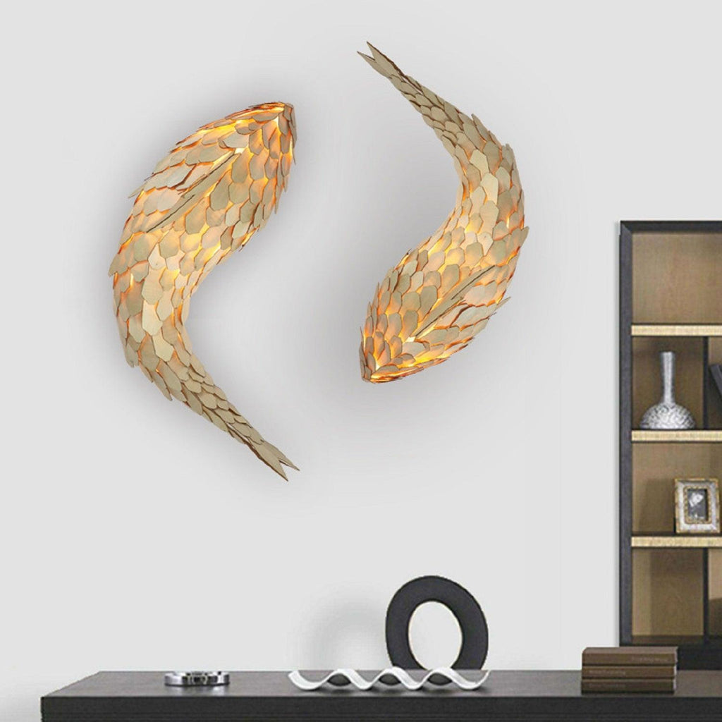 Graceful Koi Gliding Wall Lamp