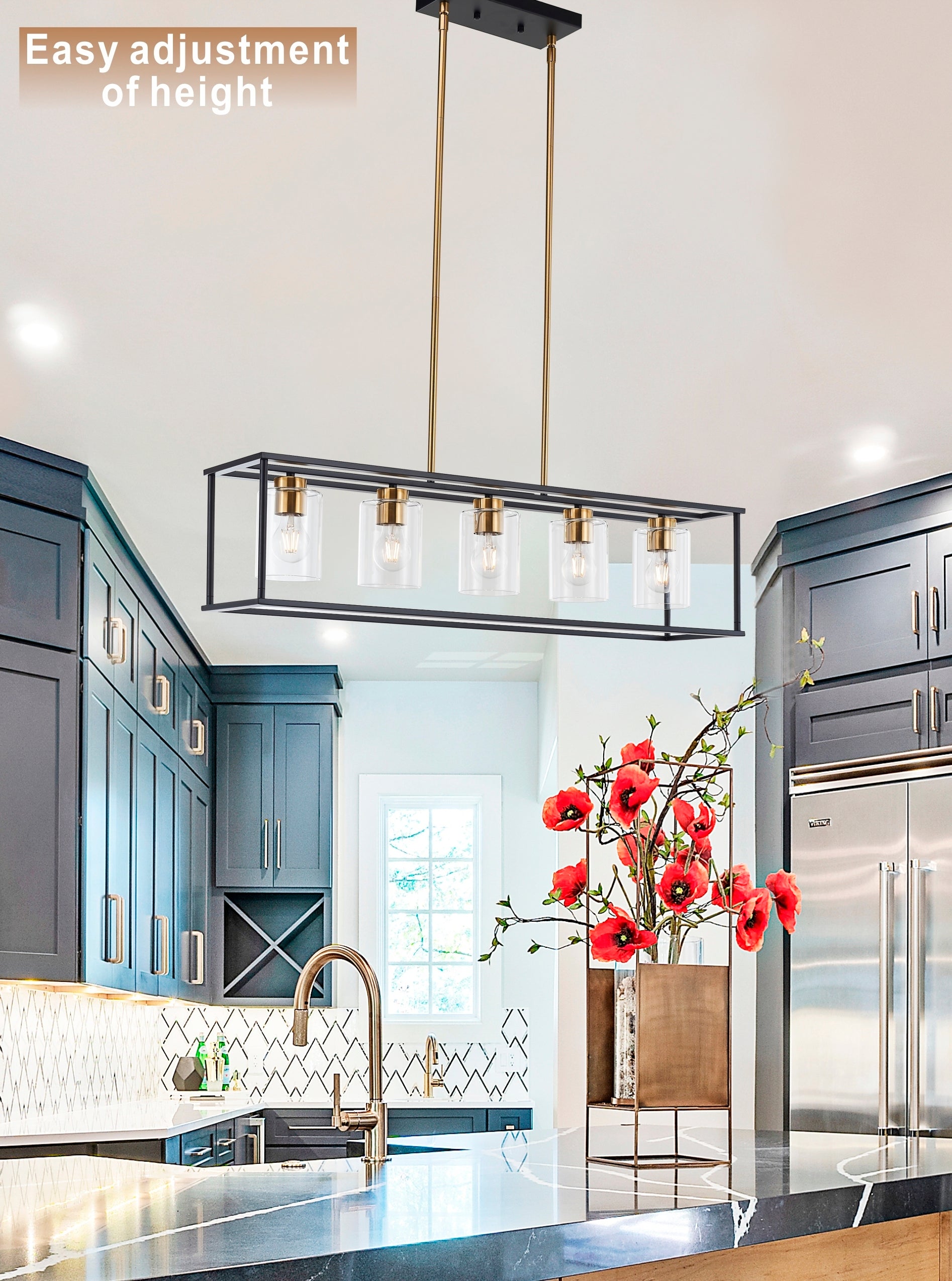 Harrison Industrial Farmhouse 5-Light Chandelier