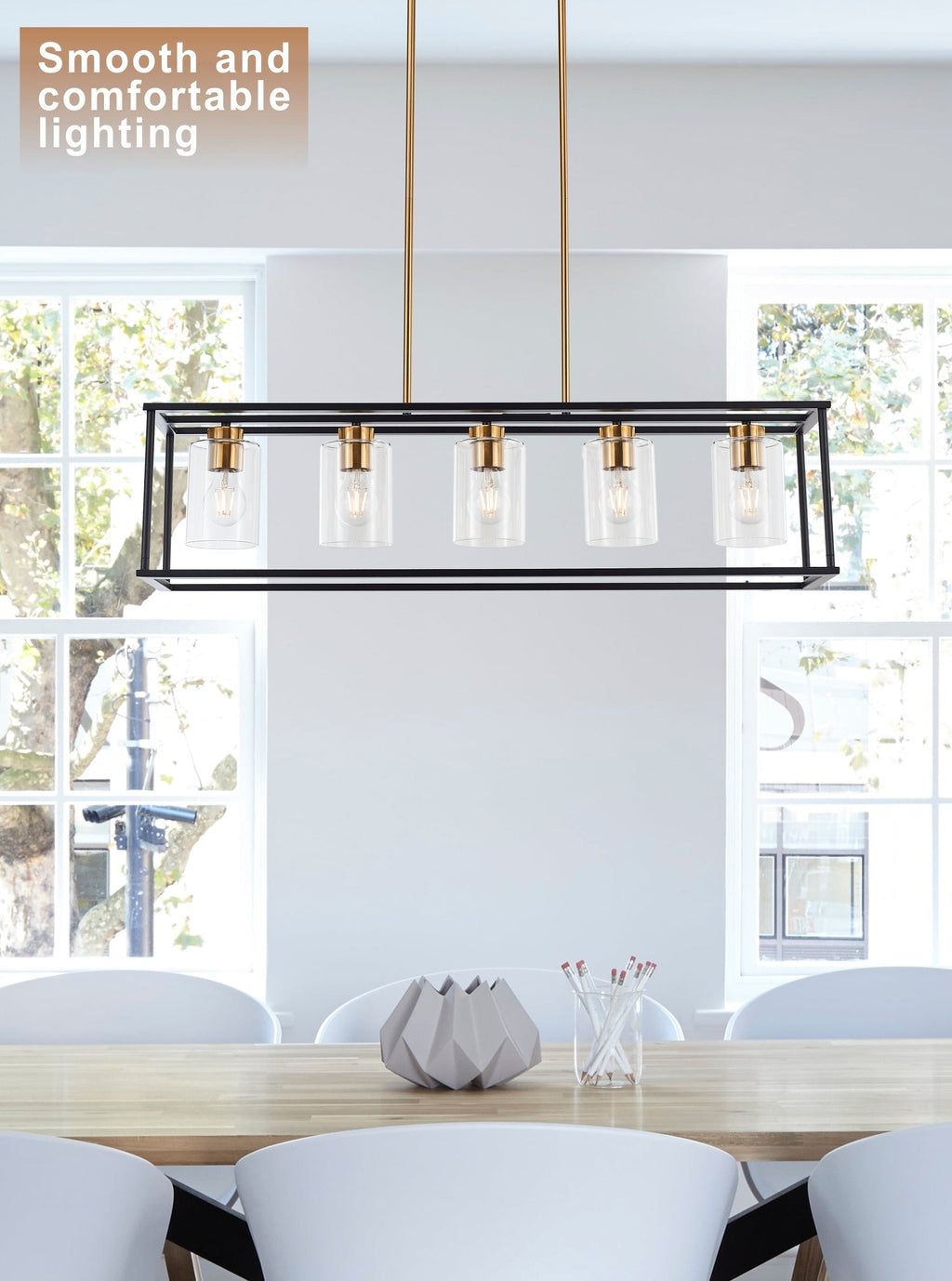 Harrison Industrial Farmhouse 5-Light Chandelier