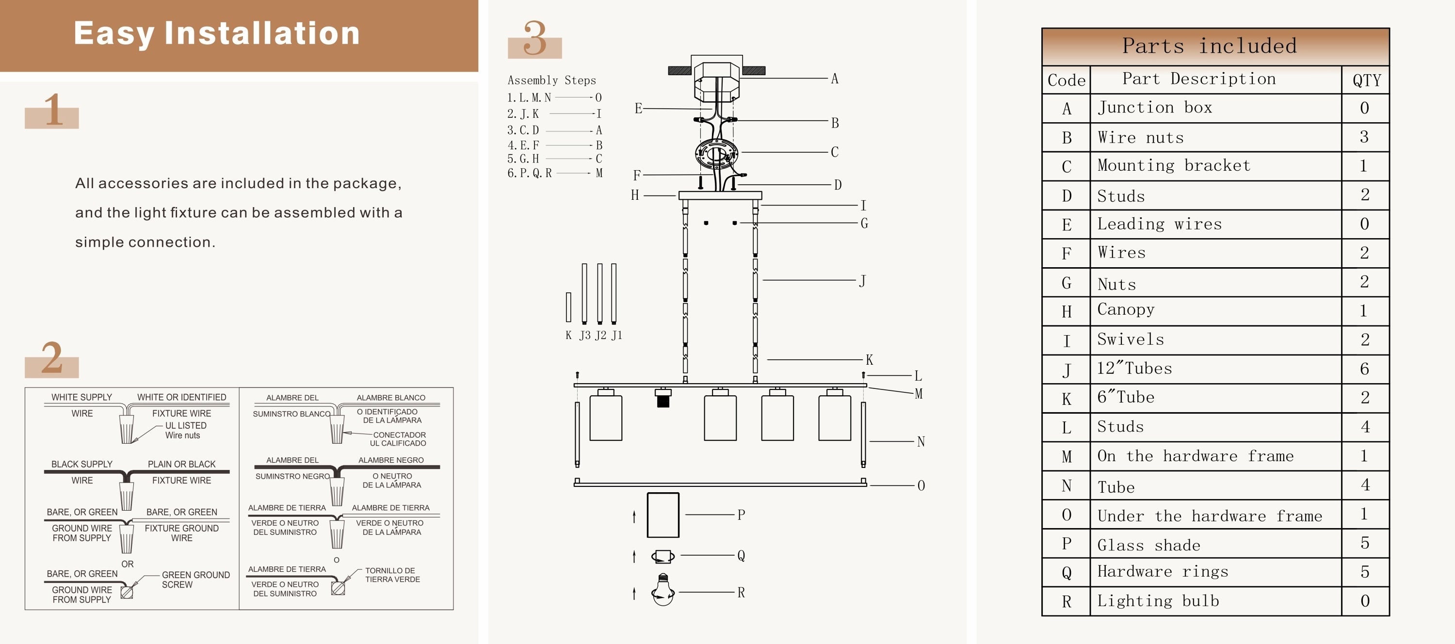 Harrison Industrial Farmhouse 5-Light Chandelier