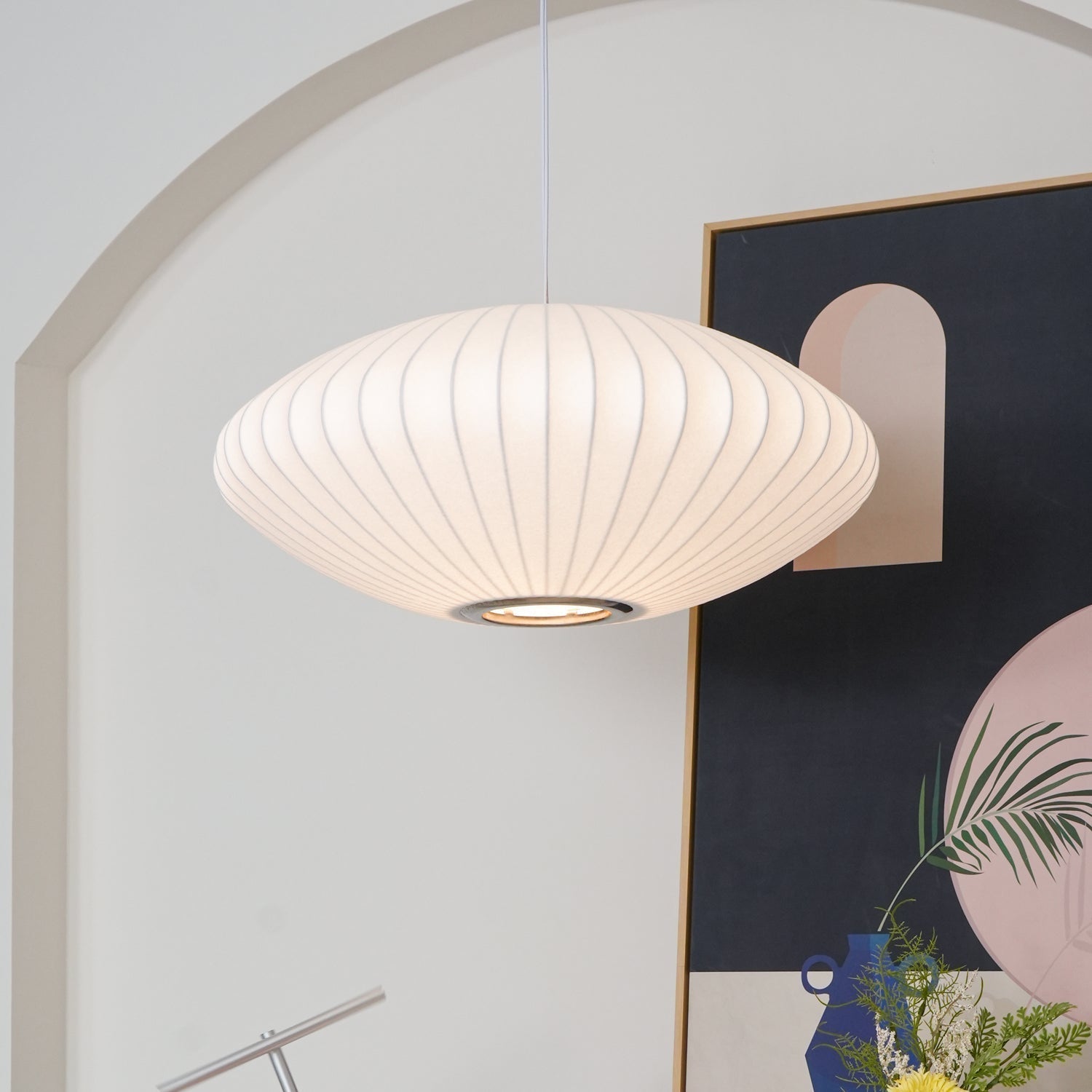 Imitation Silk Bubble Swag Pendant Light