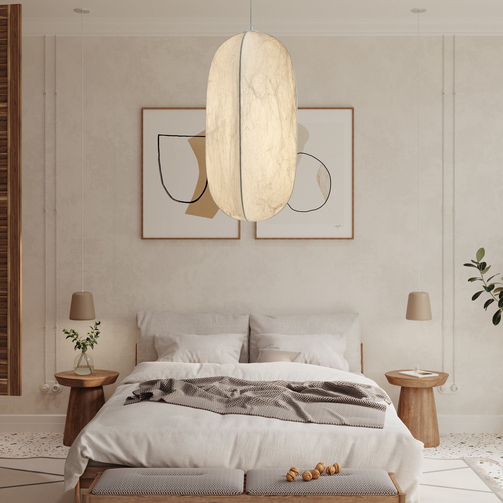 Lilian Silk Sphere Pendant Lamp - ZozHome