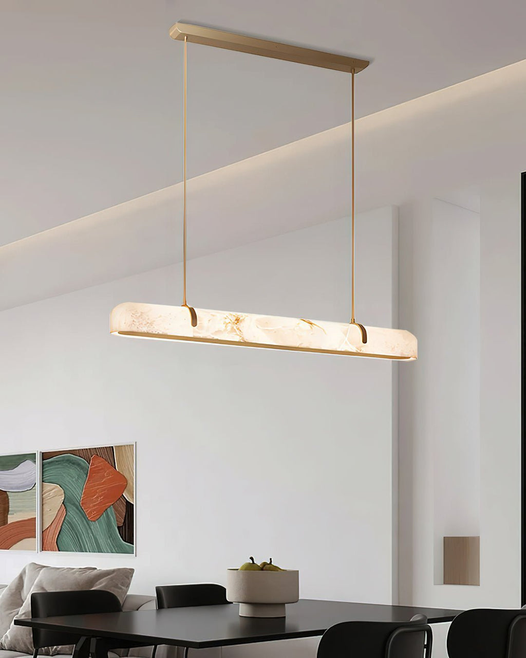 Linear Alabaster Pendant Lamp