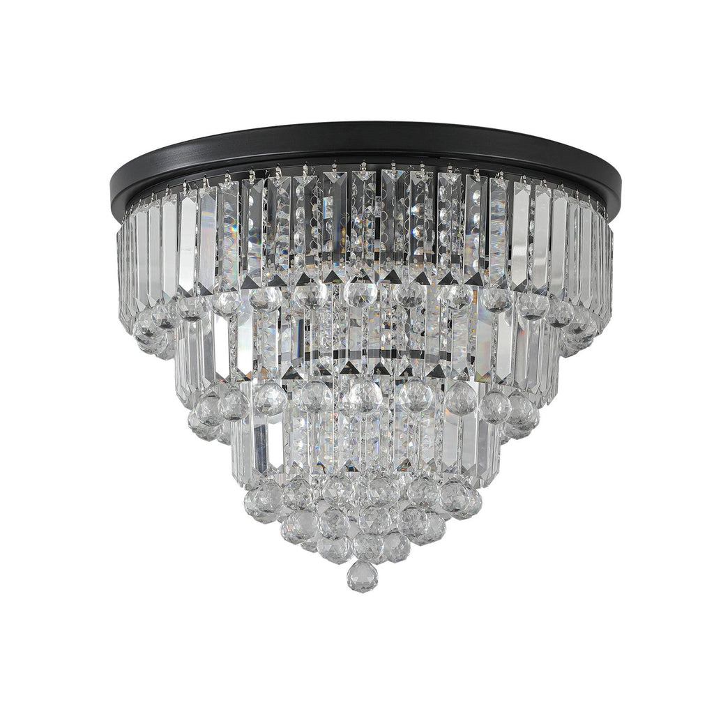 Liora Black Crystal Ceiling Lamp