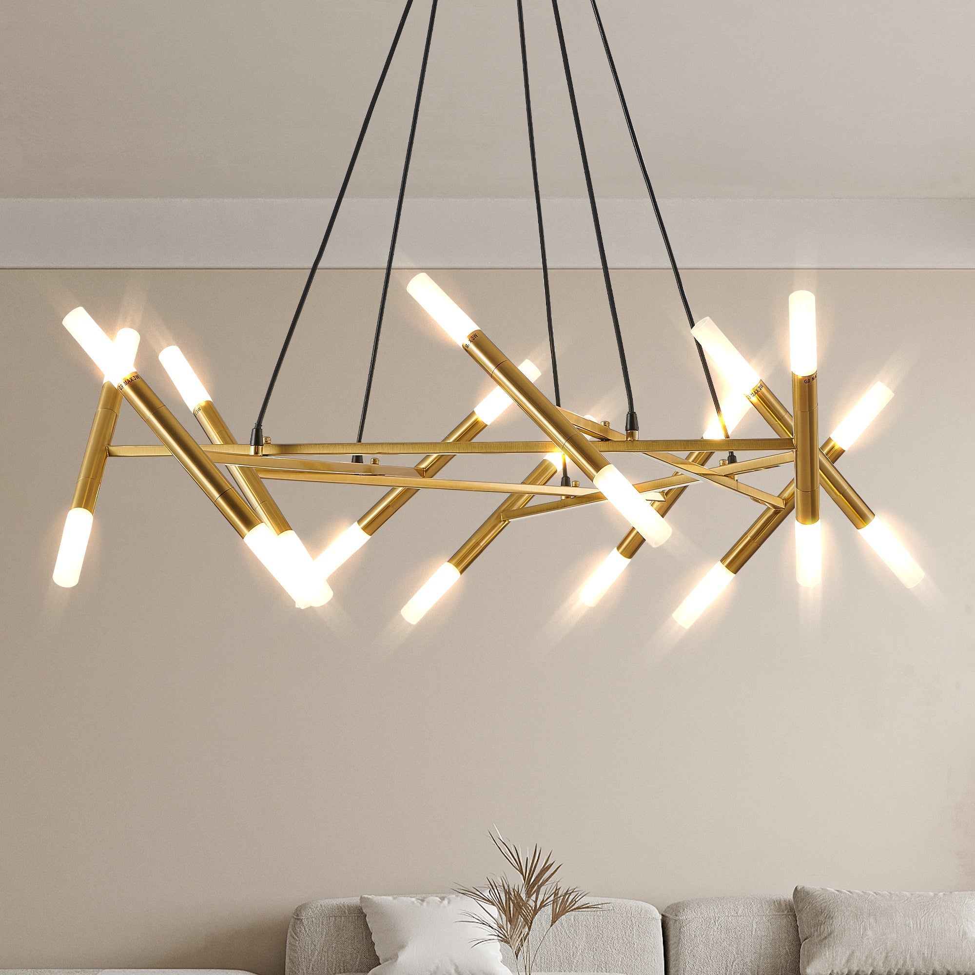 Lucian Gold Branch Chandelier