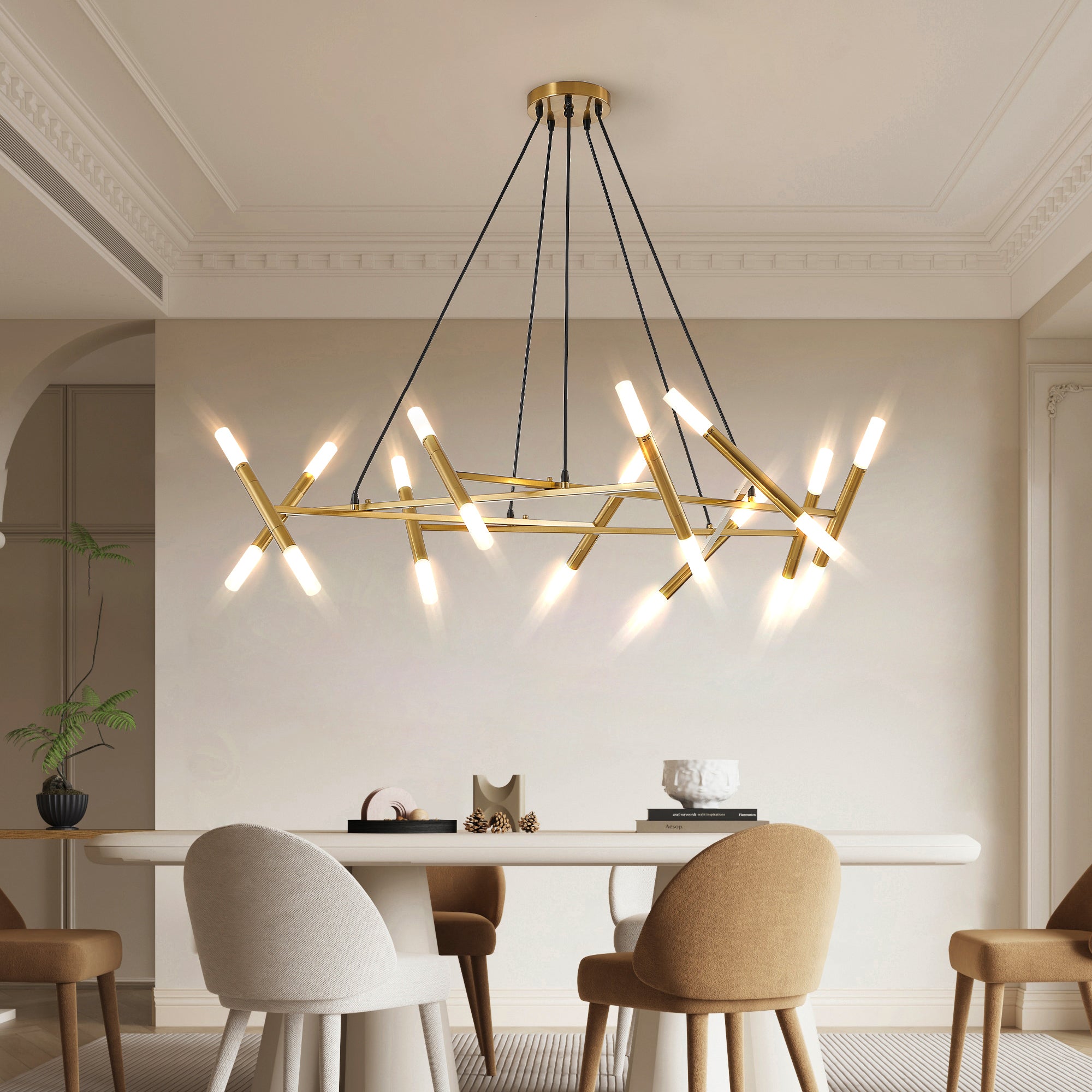 Lucian Gold Branch Chandelier