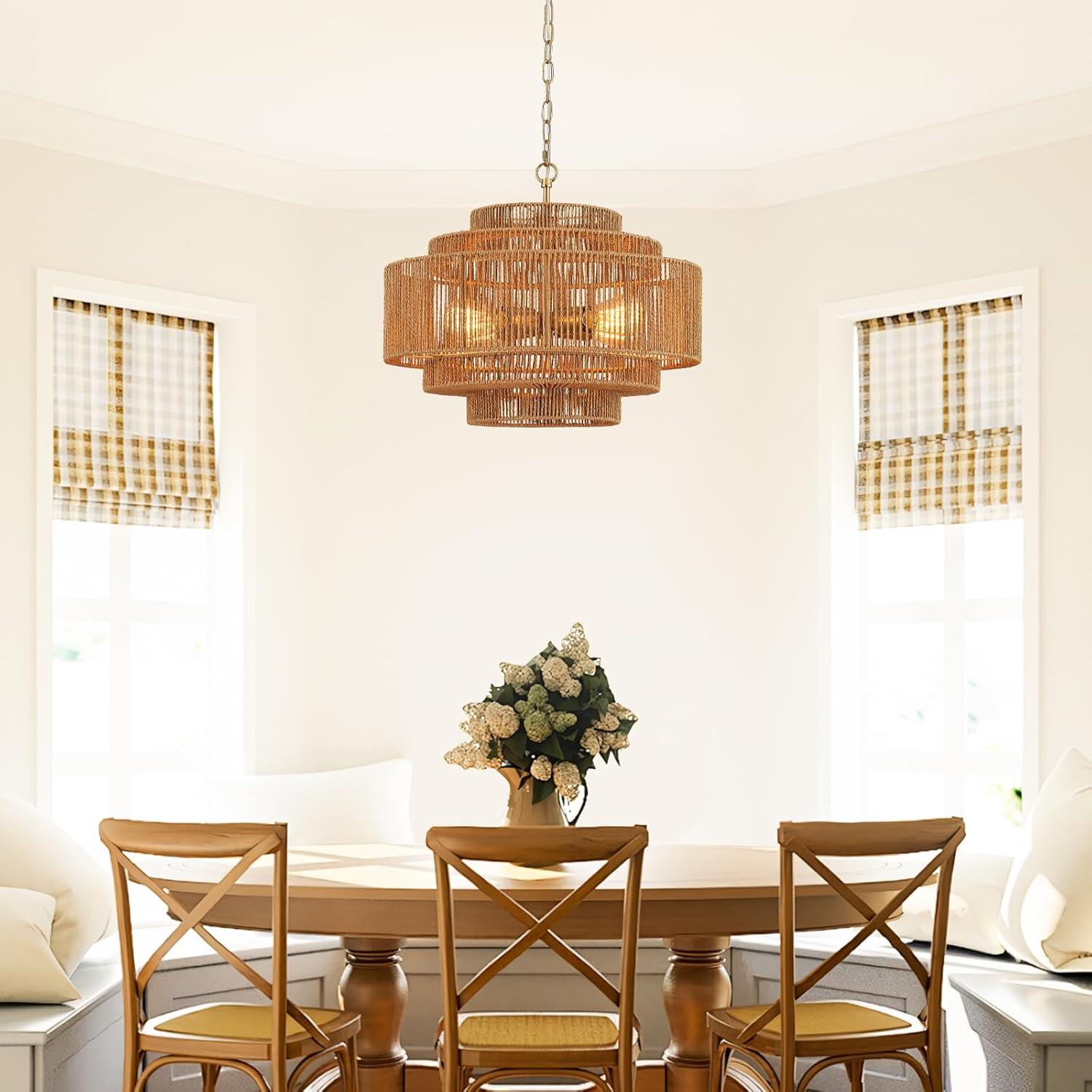 Lush Lantern Rattan Woven Pendant Light