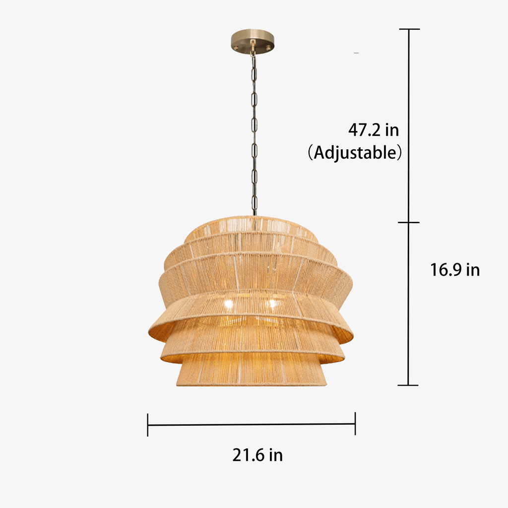 Manzhu Shahua Rattan Woven Pendant Light - ZozHome