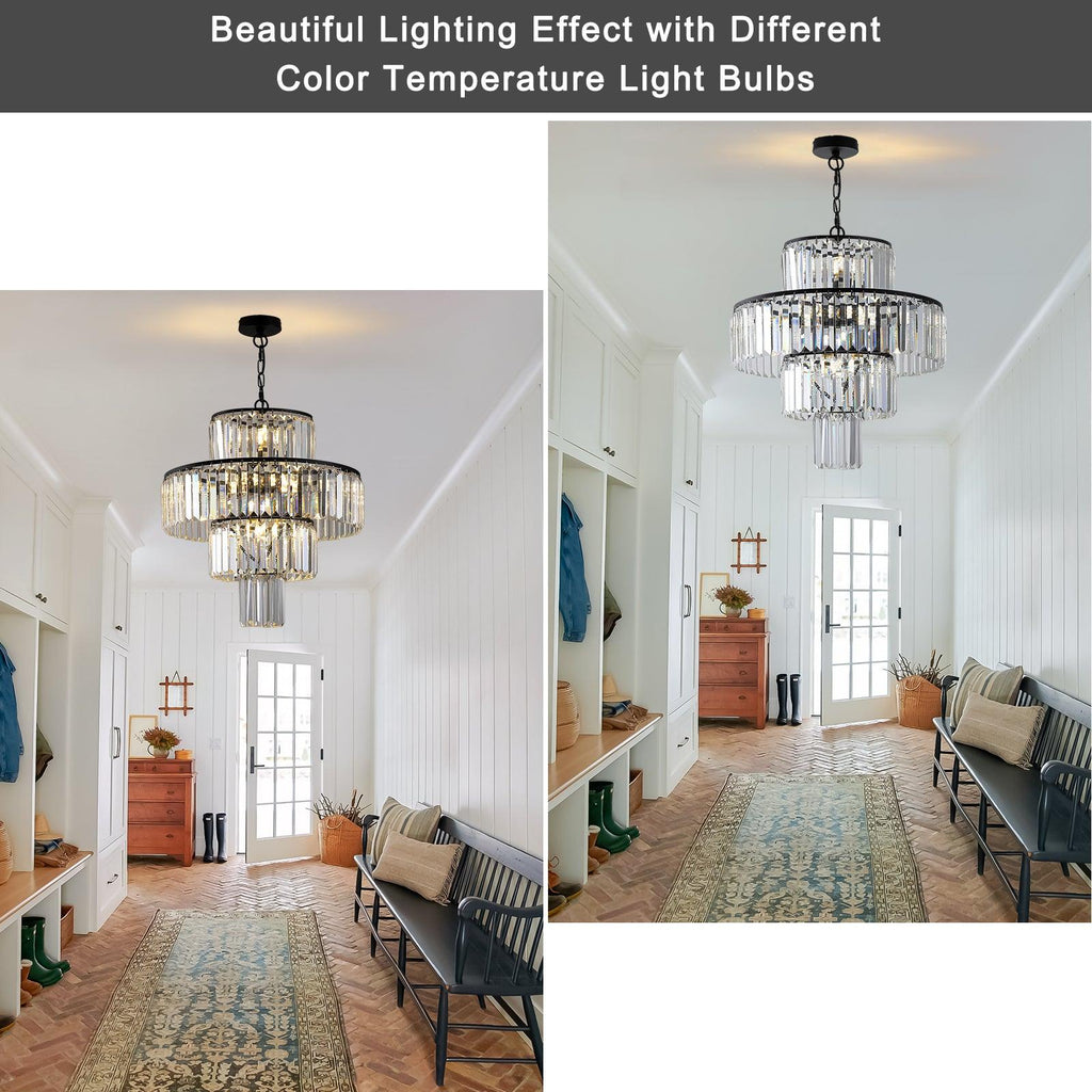 Modern Black Crystal Chandelier B