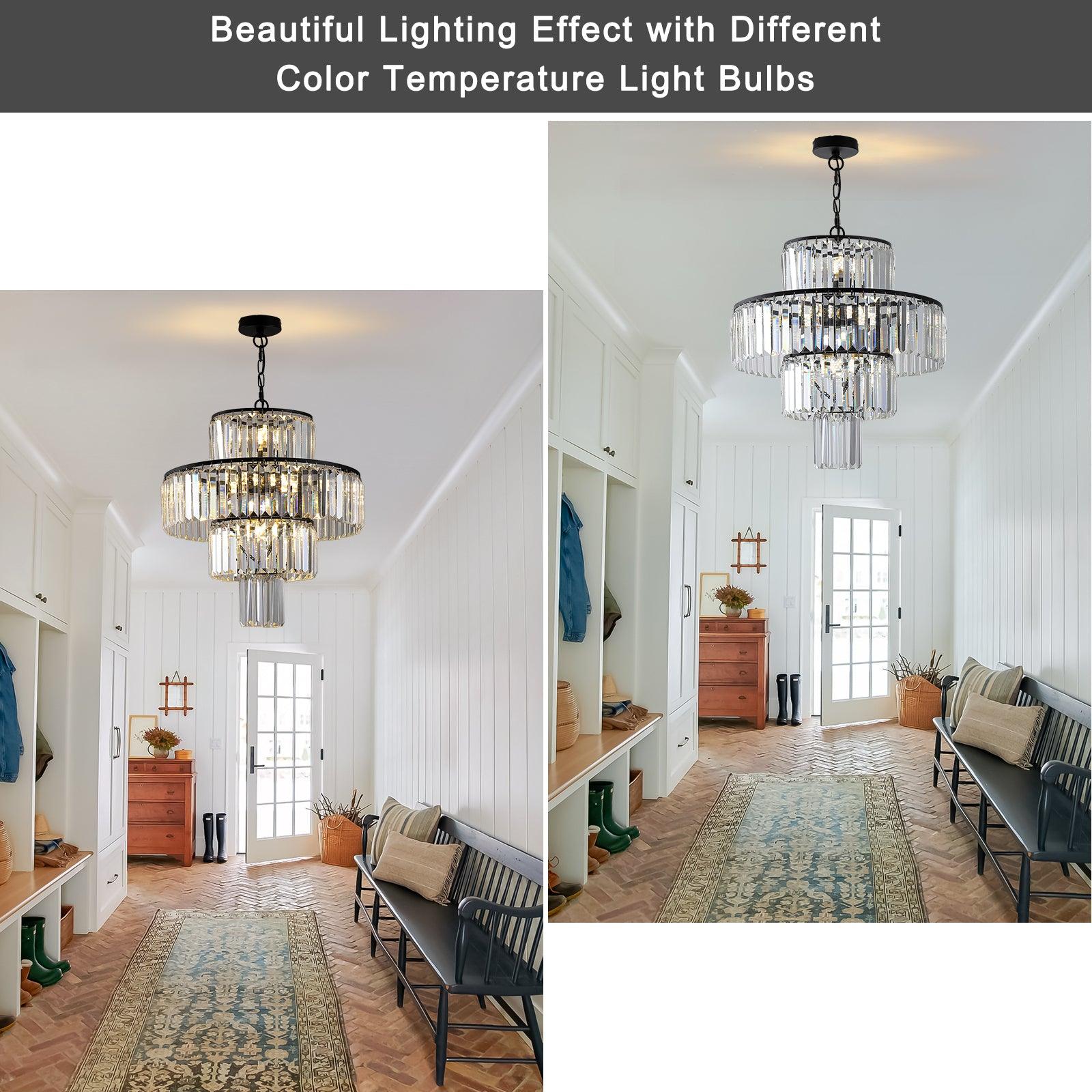 Modern Black Crystal Chandelier B