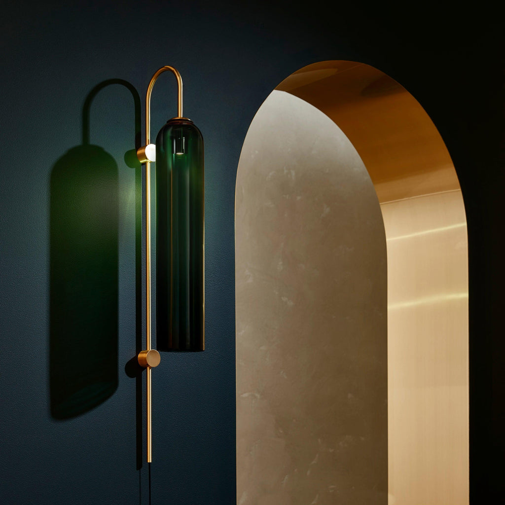 Modern Glass Plug-In Wall Lamp