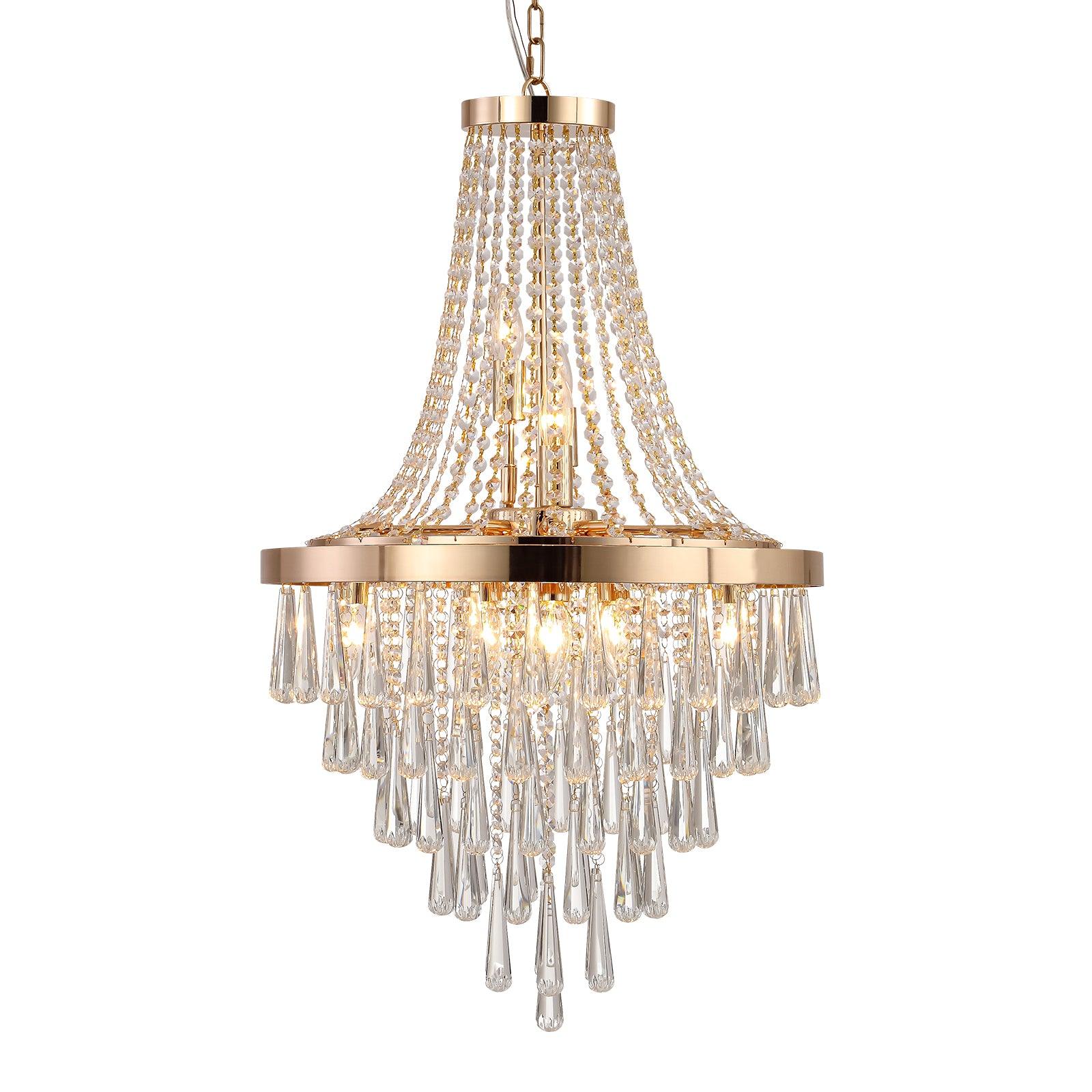 Modern Light Luxury Golden Crystal Chandelier