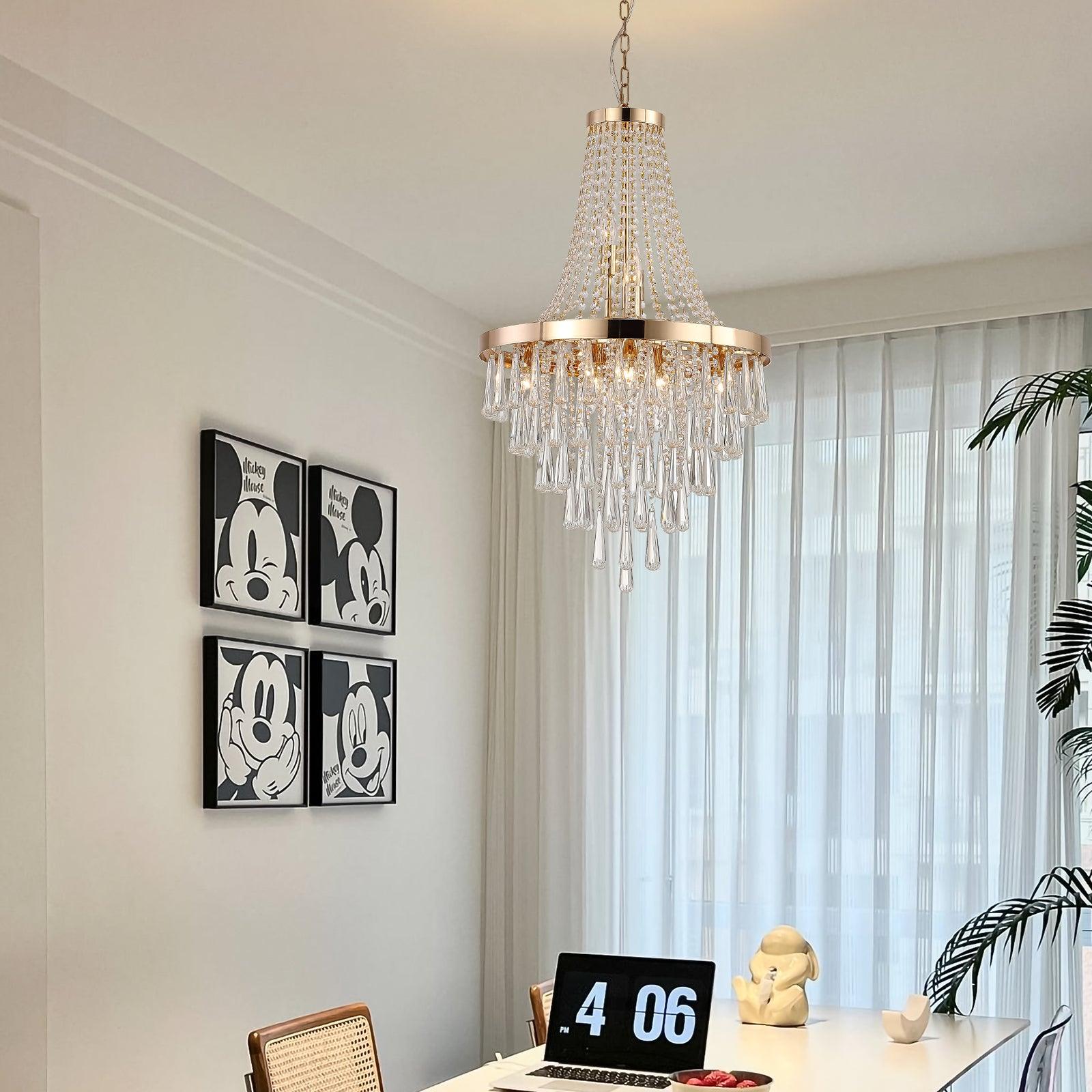 Modern Light Luxury Golden Crystal Chandelier
