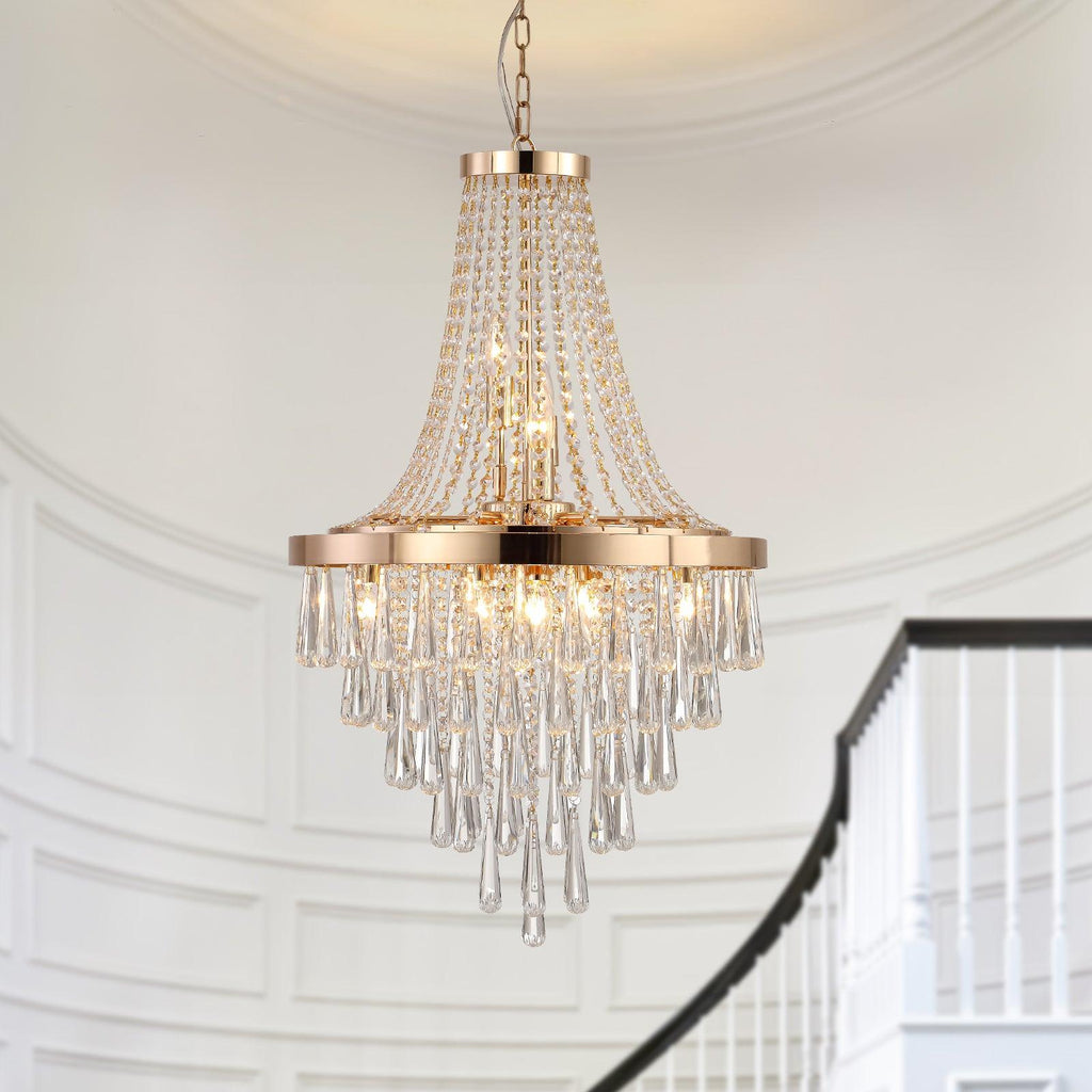Modern Light Luxury Golden Crystal Chandelier