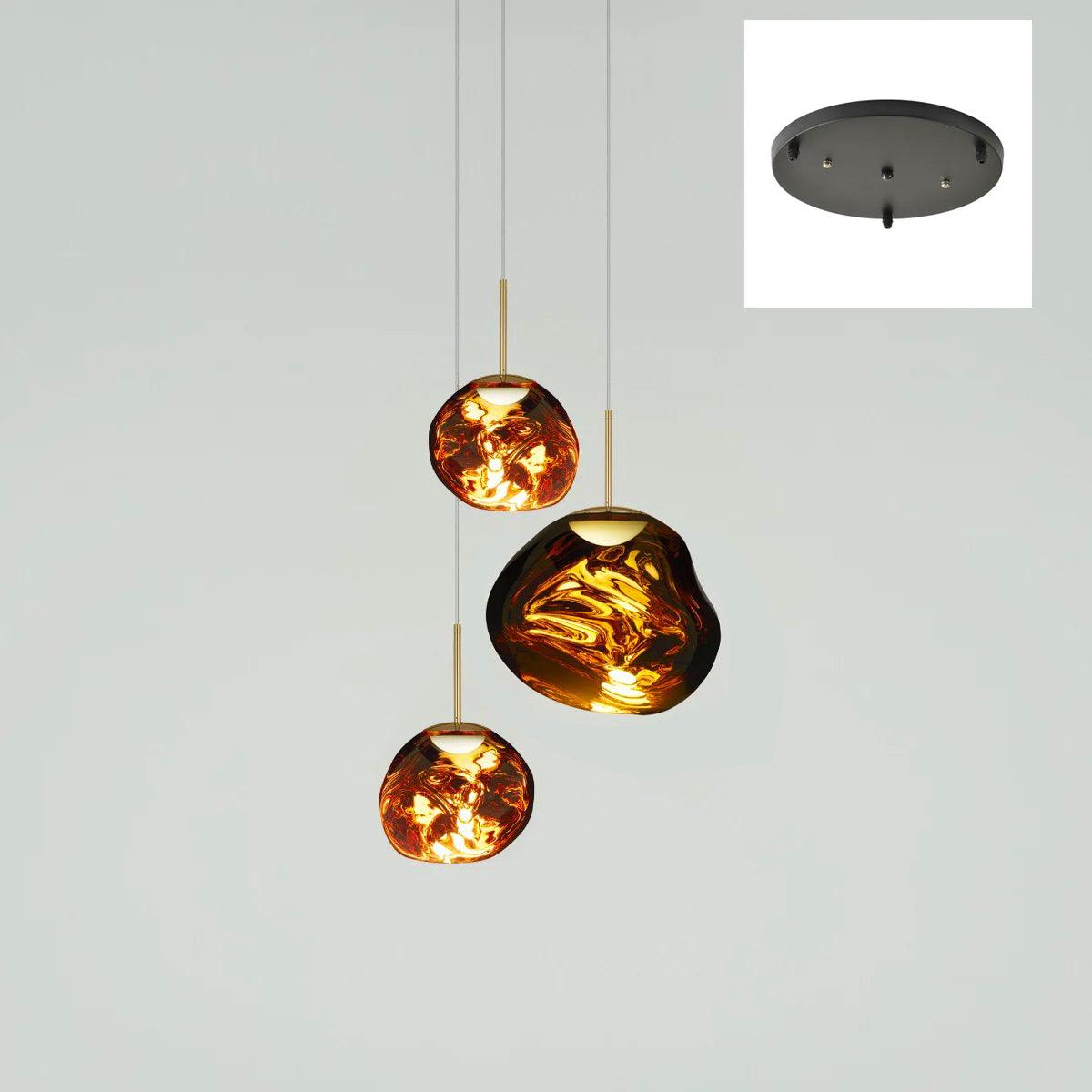 Multi Lava Round Chandelier