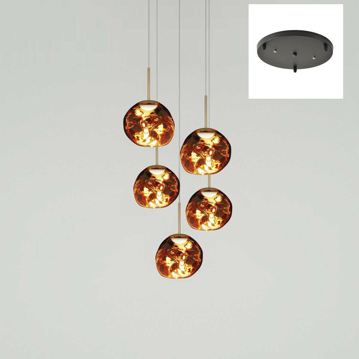 Multi Lava Round Chandelier