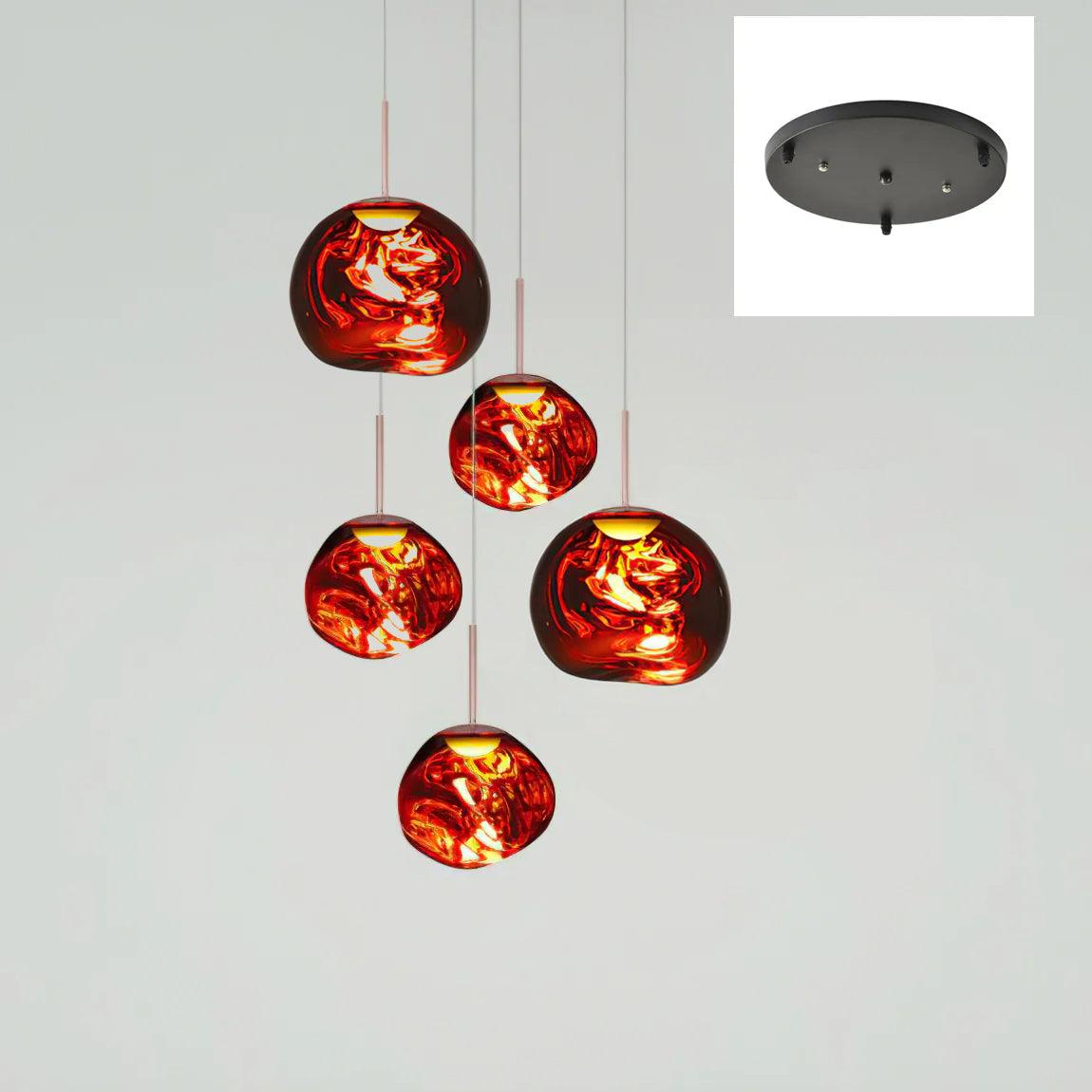 Multi Lava Round Chandelier