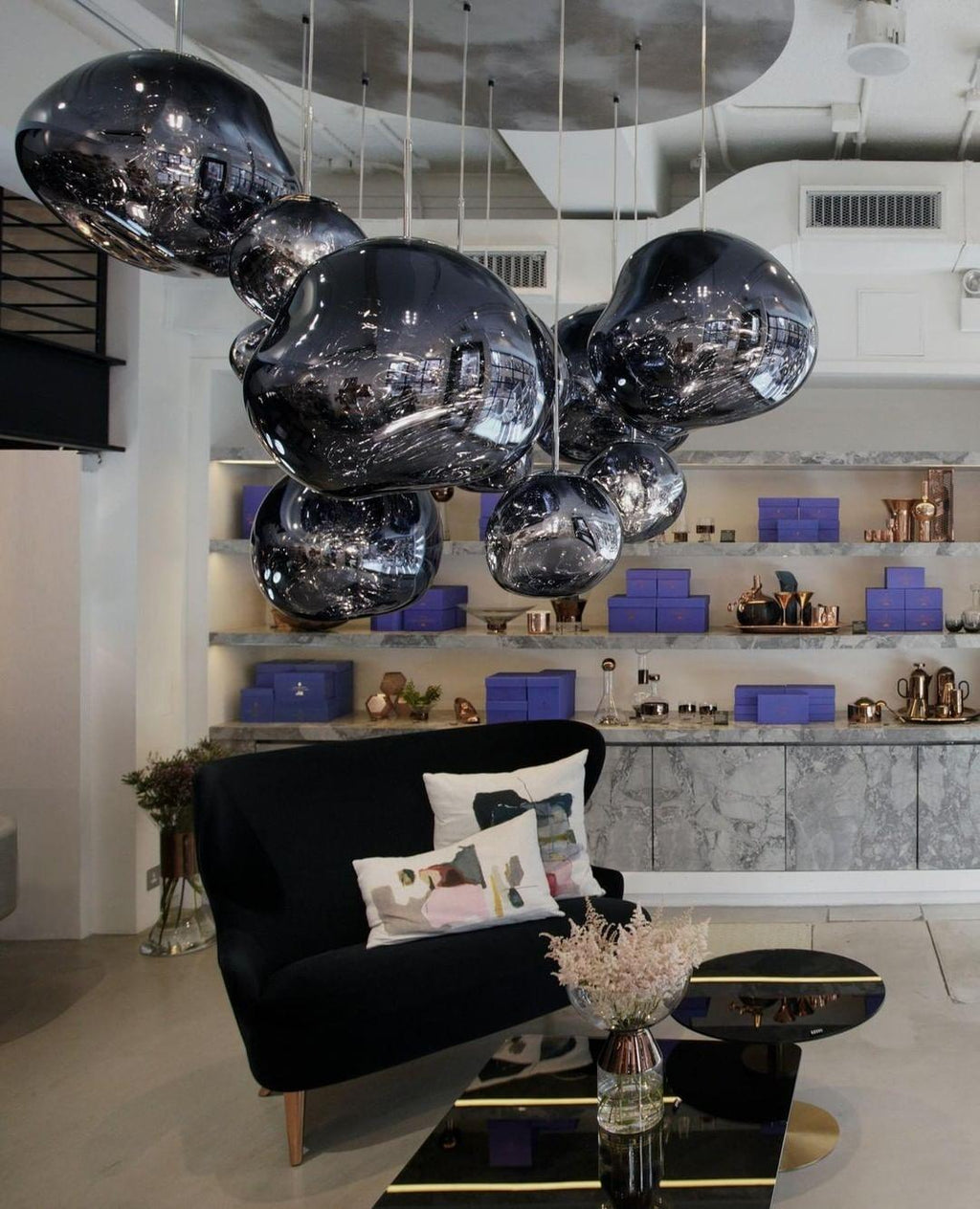 Multi Lava Round Chandelier