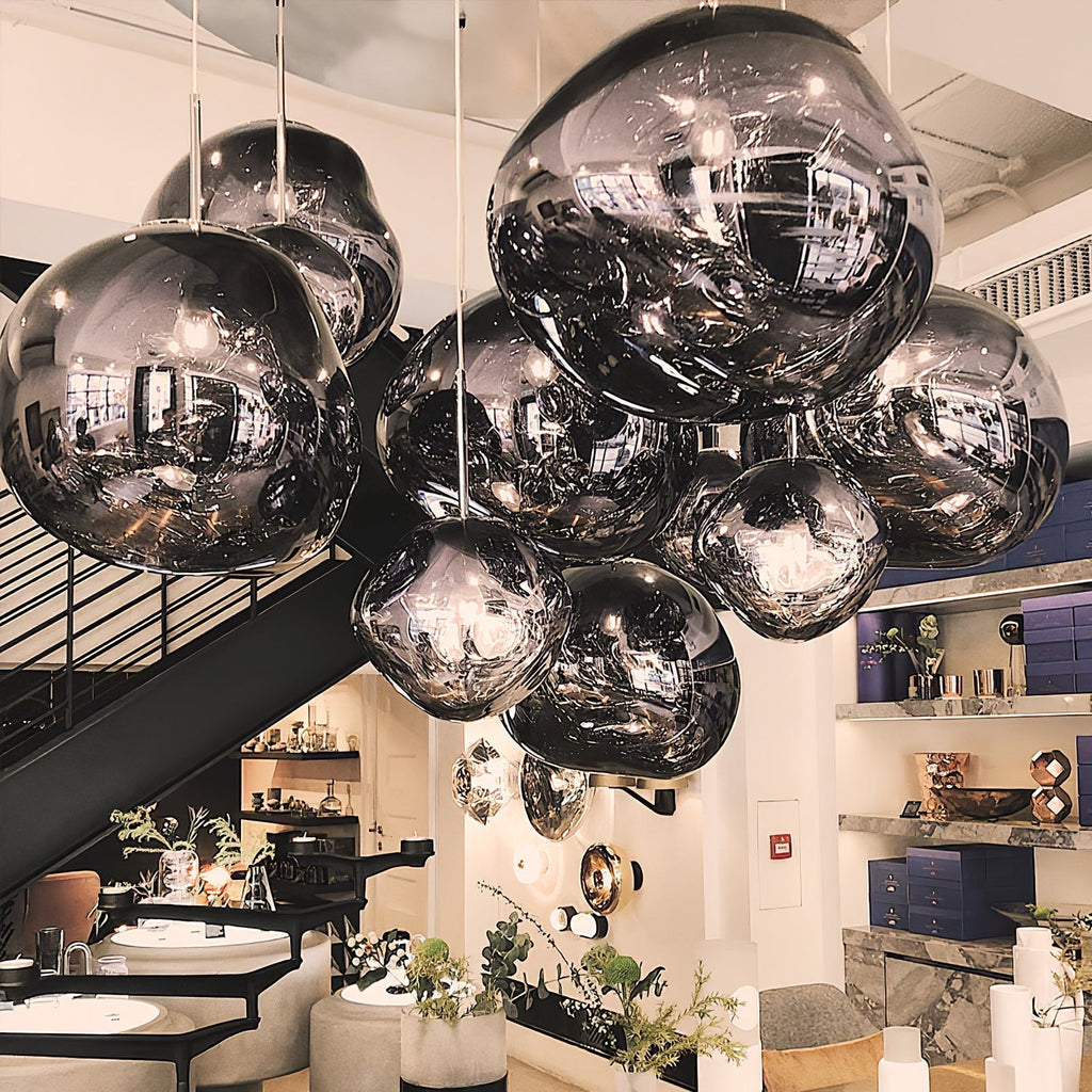 Multi Lava Round Chandelier