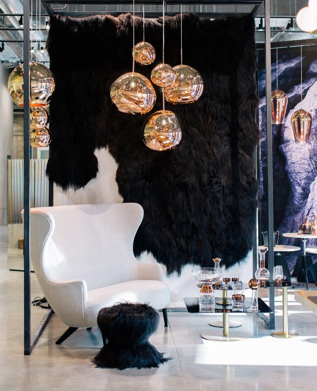 Multi Lava Round Chandelier