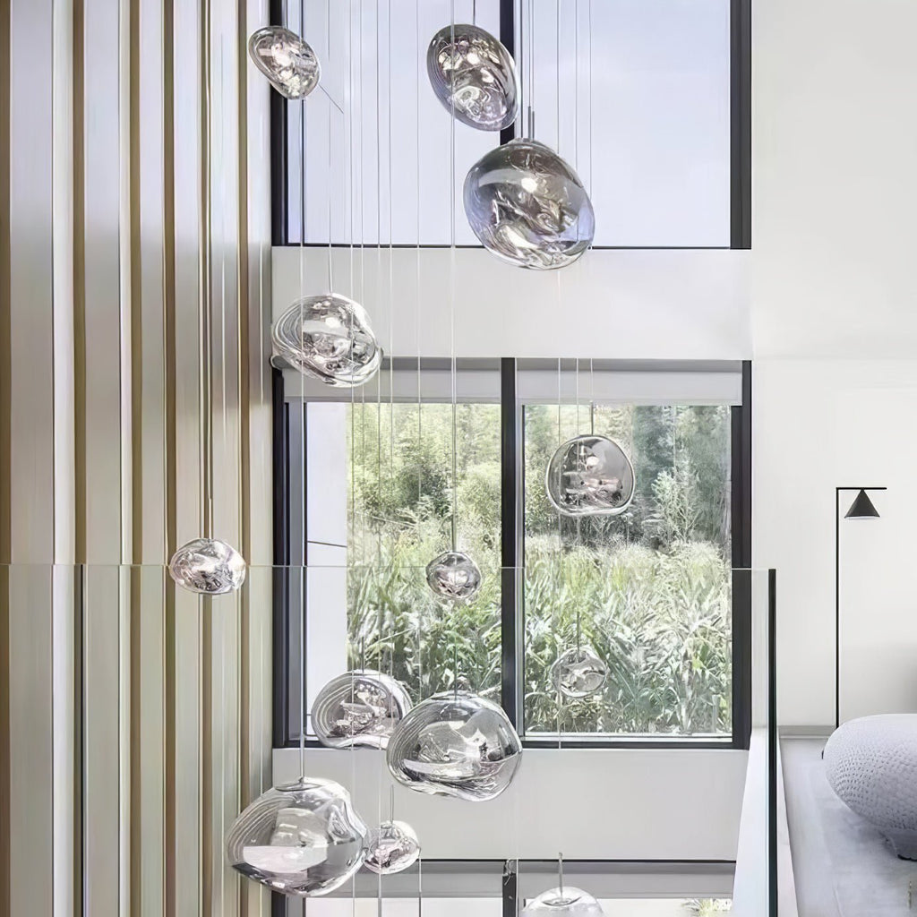 Multi Lava Round Chandelier