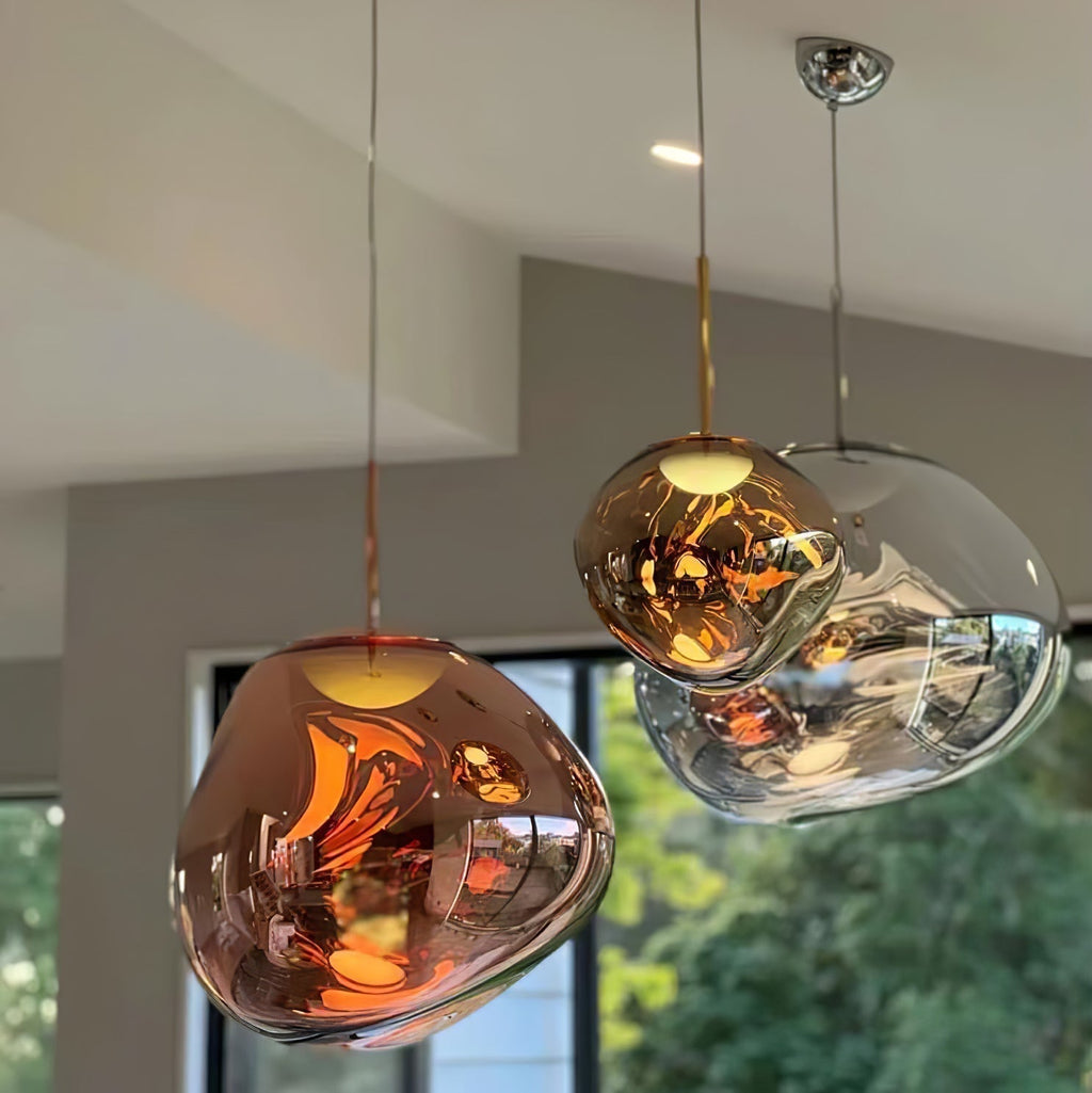 Multi Lava Round Chandelier