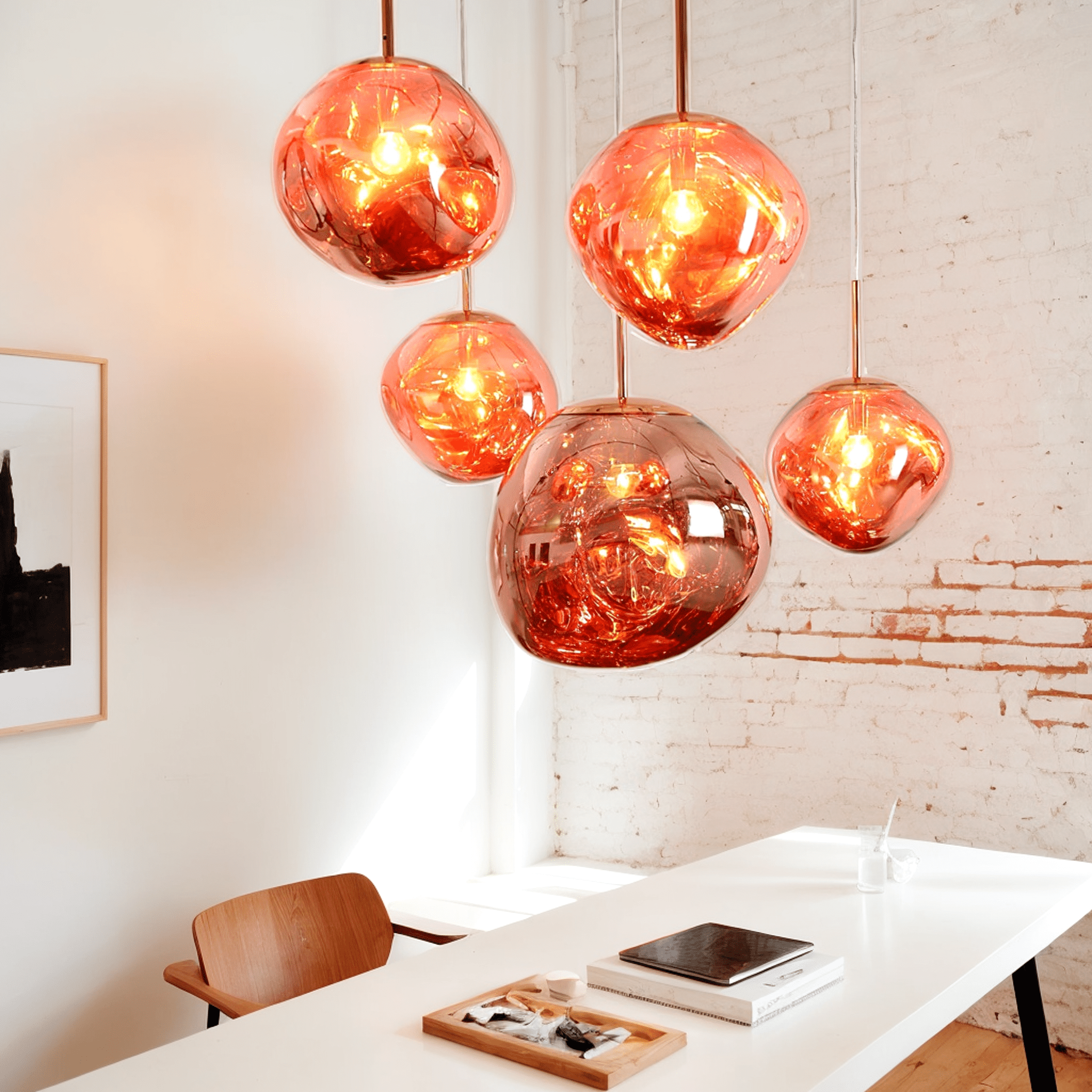 Multi Lava Round Chandelier