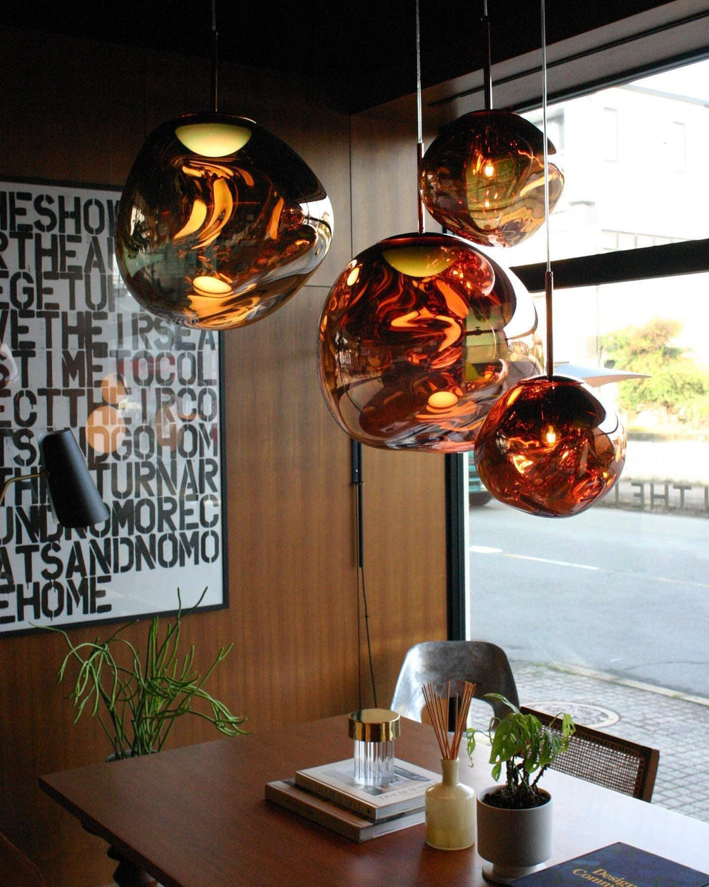 Multi Lava Round Chandelier