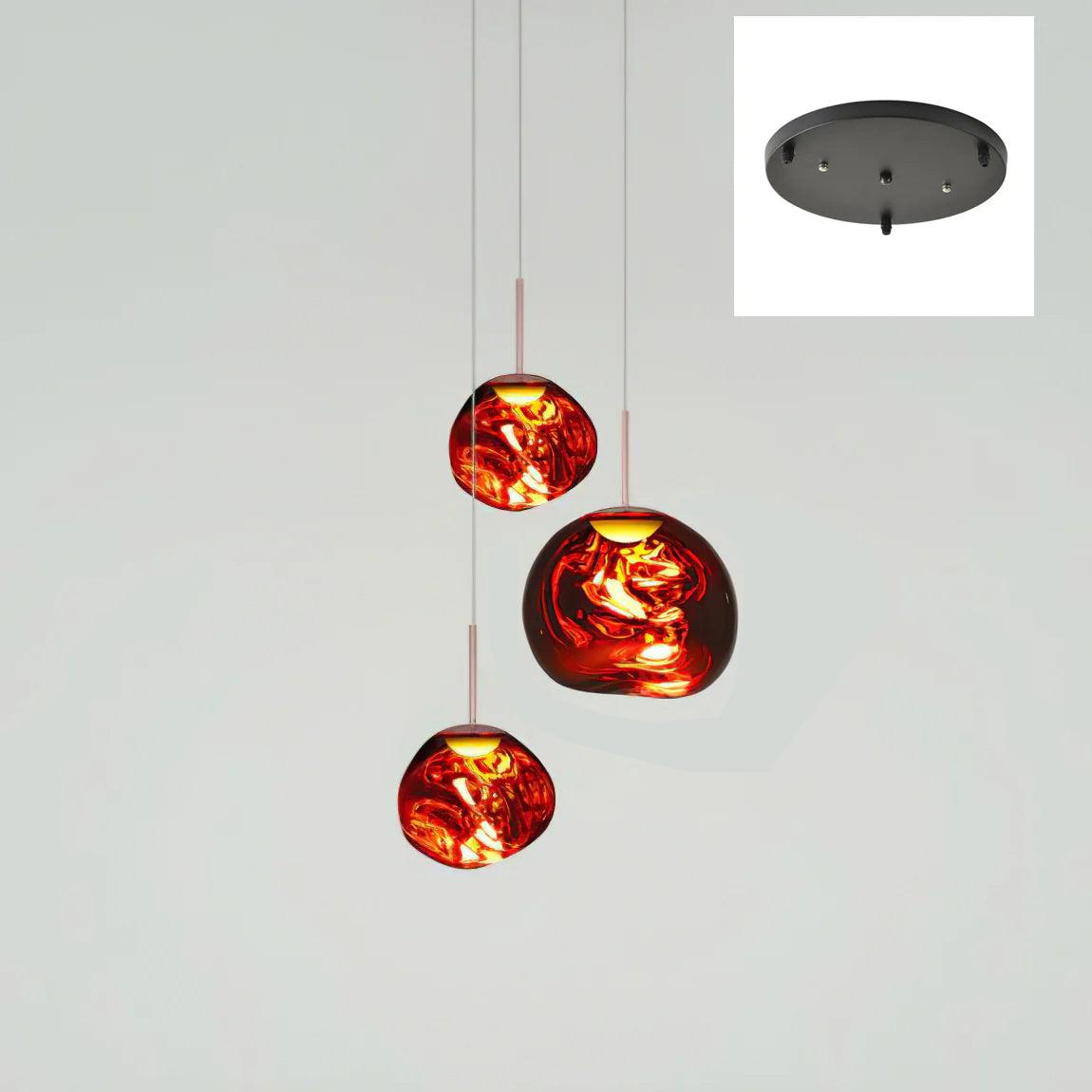 Multi Lava Round Chandelier