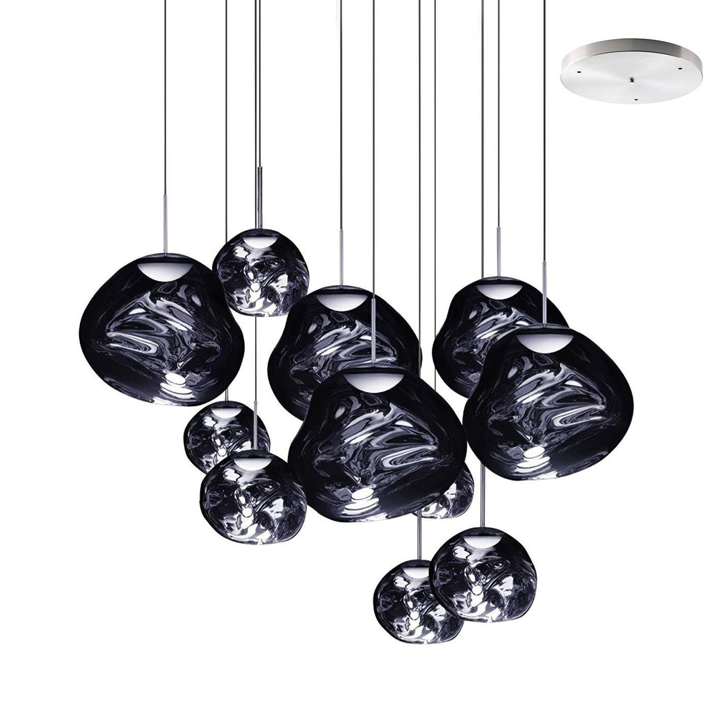 Multi Lava Round Chandelier