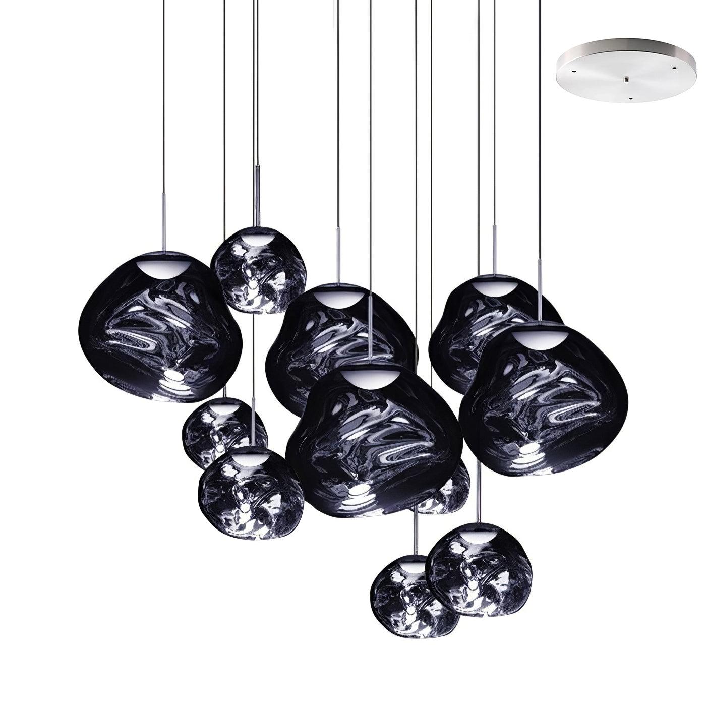 Multi Lava Round Chandelier