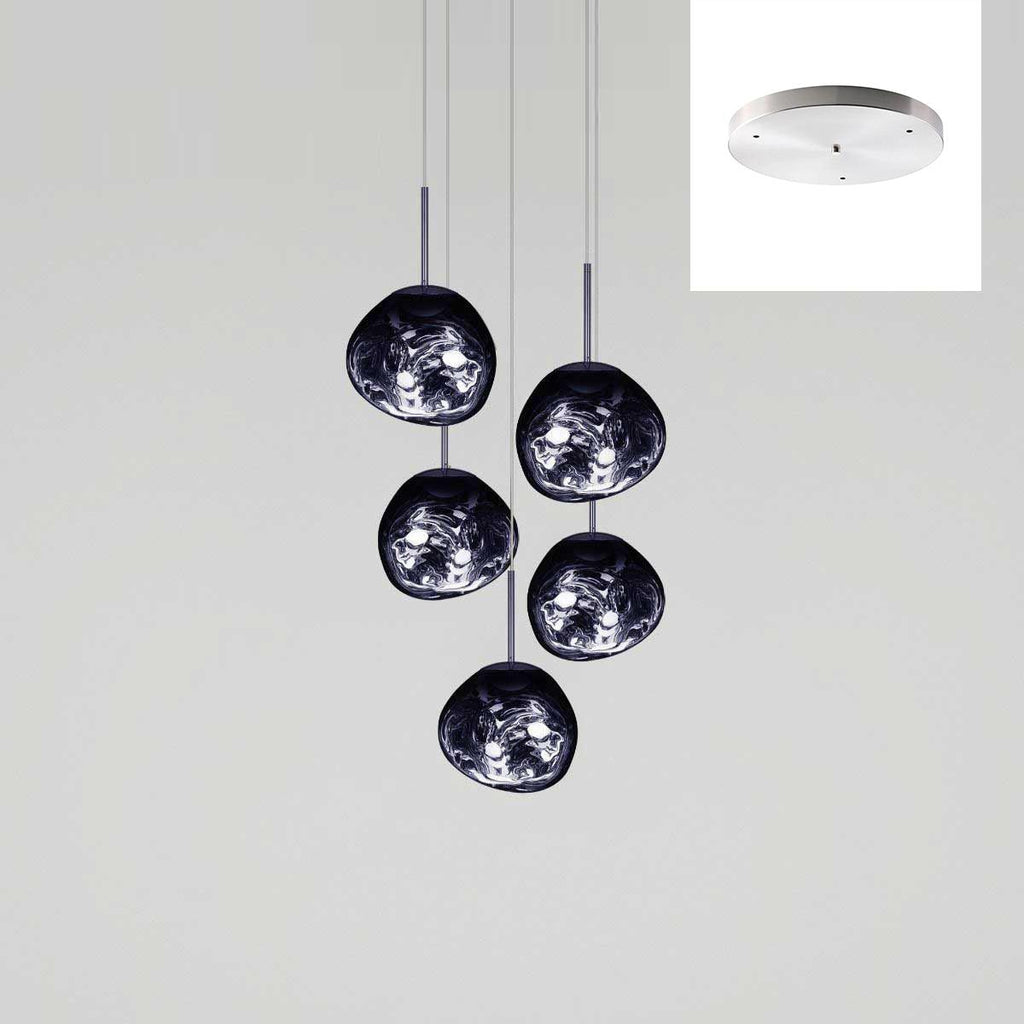 Multi Lava Round Chandelier
