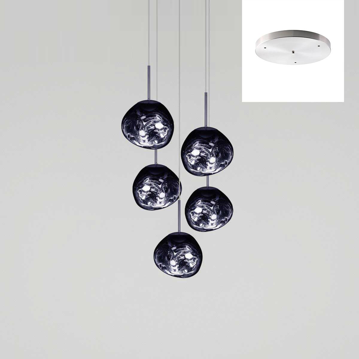 Multi Lava Round Chandelier