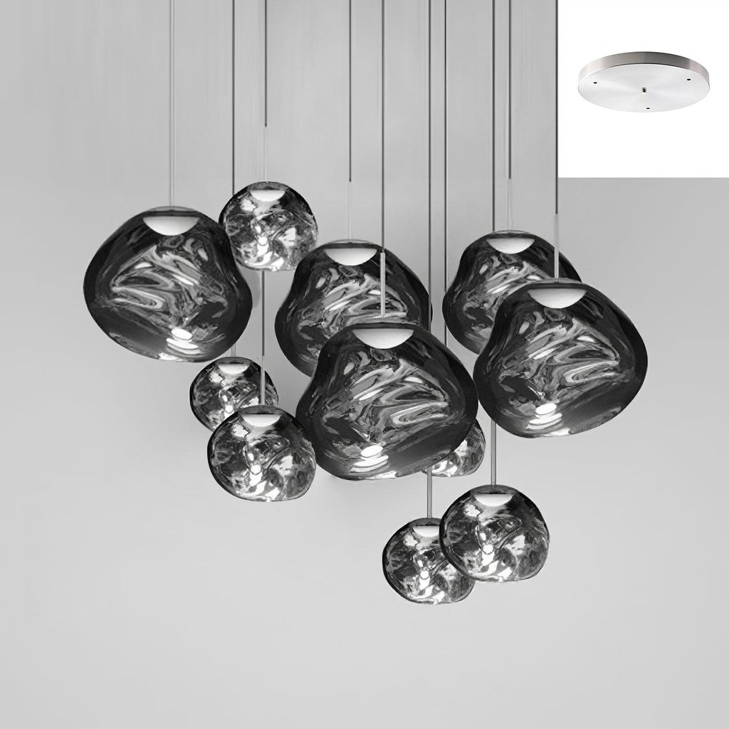 Multi Lava Round Chandelier